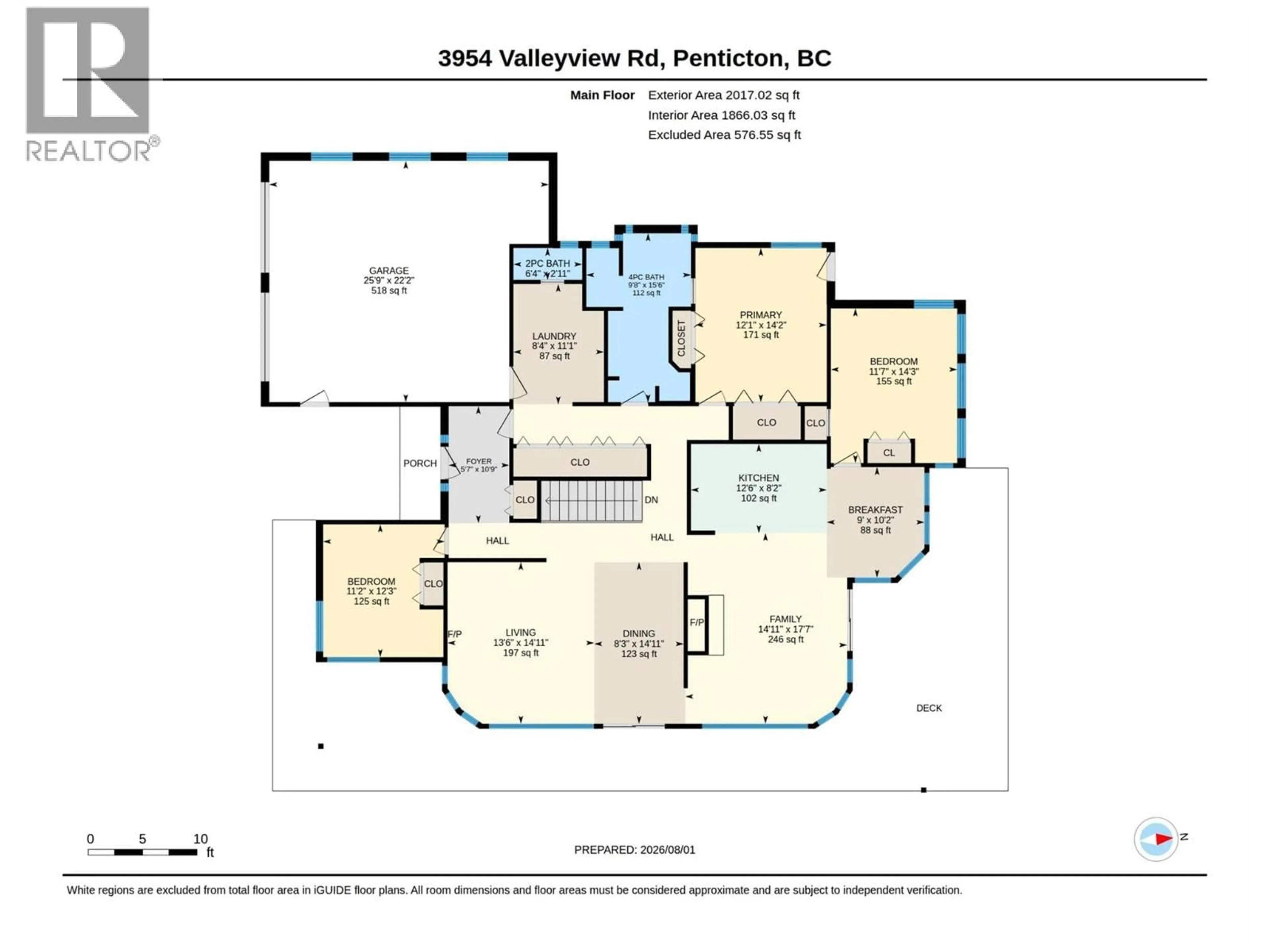 Floor plan for 3954 VALLEYVIEW ROAD, Penticton British Columbia V2A8V8