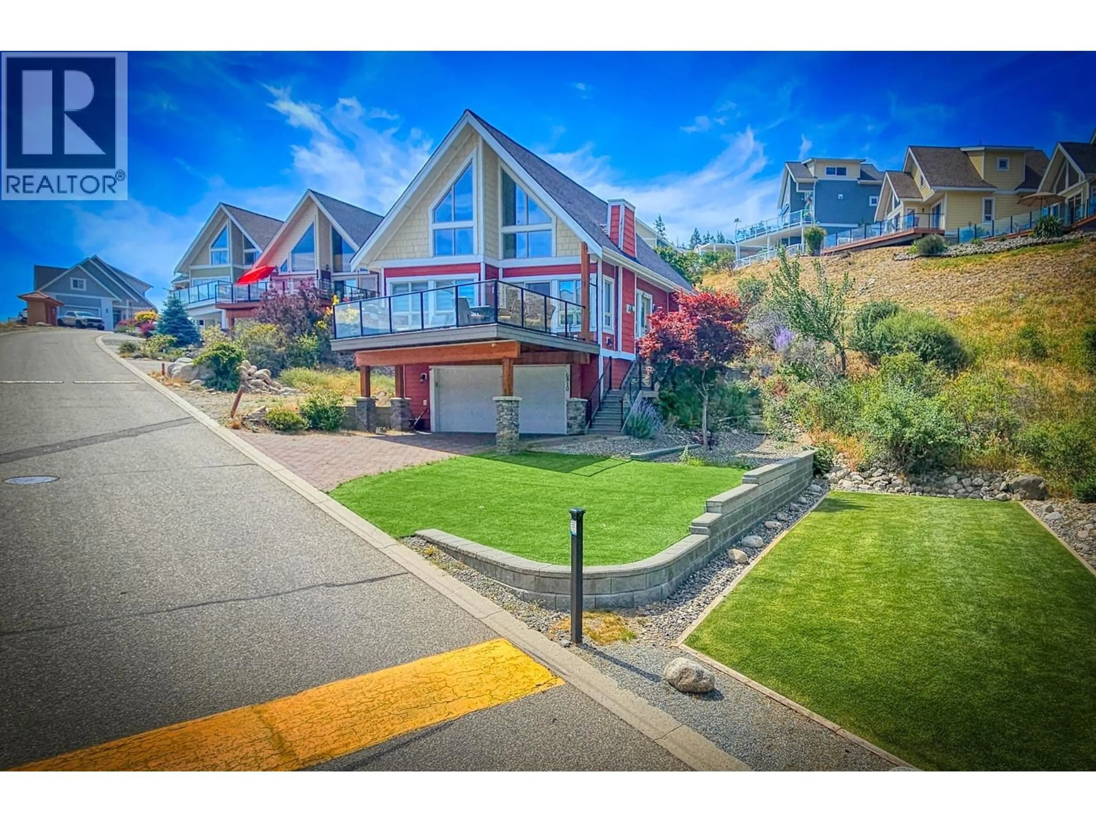 A pic from outside/outdoor area/front of a property/back of a property/a pic from drone, unknown for 160 - 6810 SANTIAGO LOOP, Kelowna British Columbia V1Z3R8