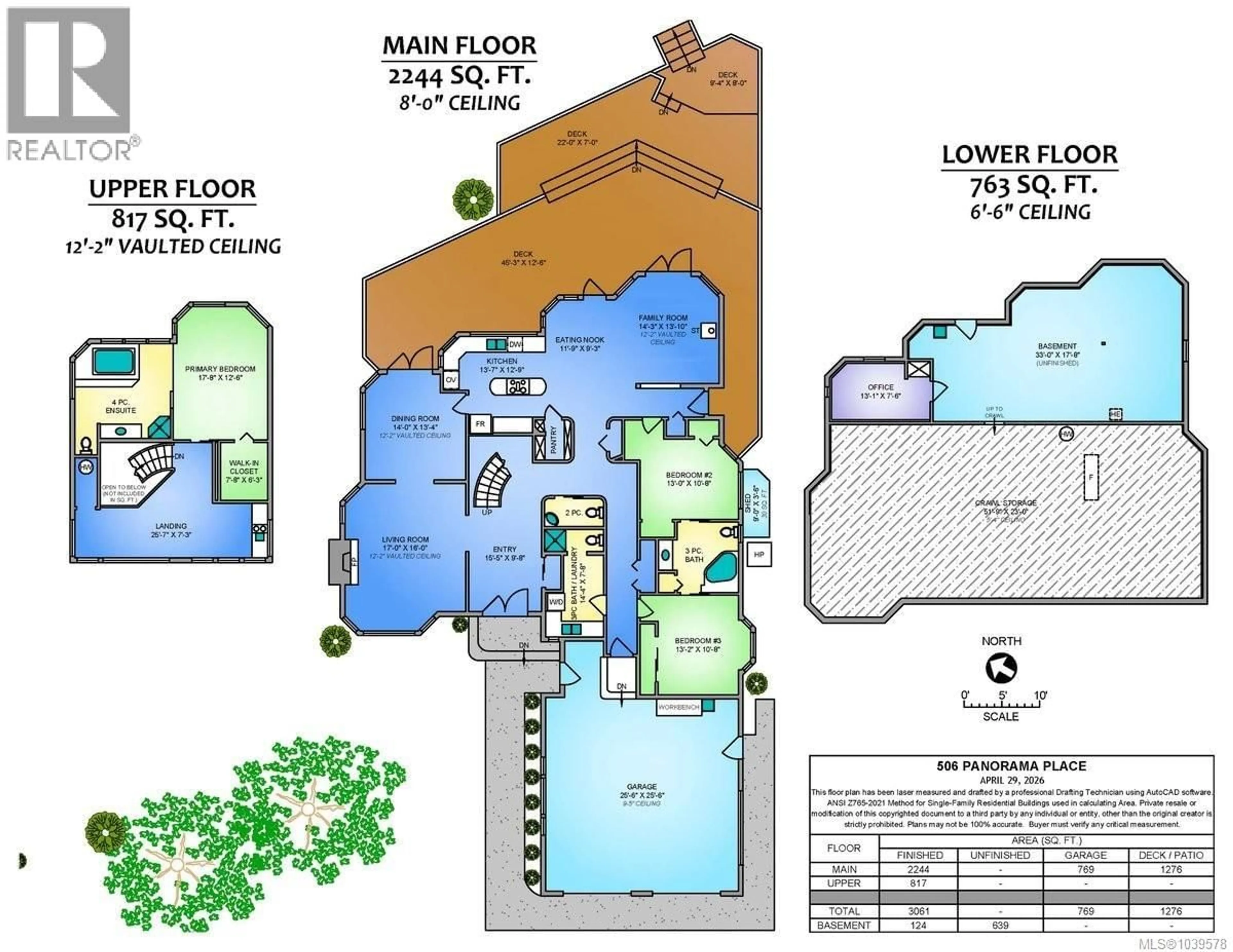 Floor plan for 506 PANORAMA PLACE, Parksville British Columbia V9P1A4