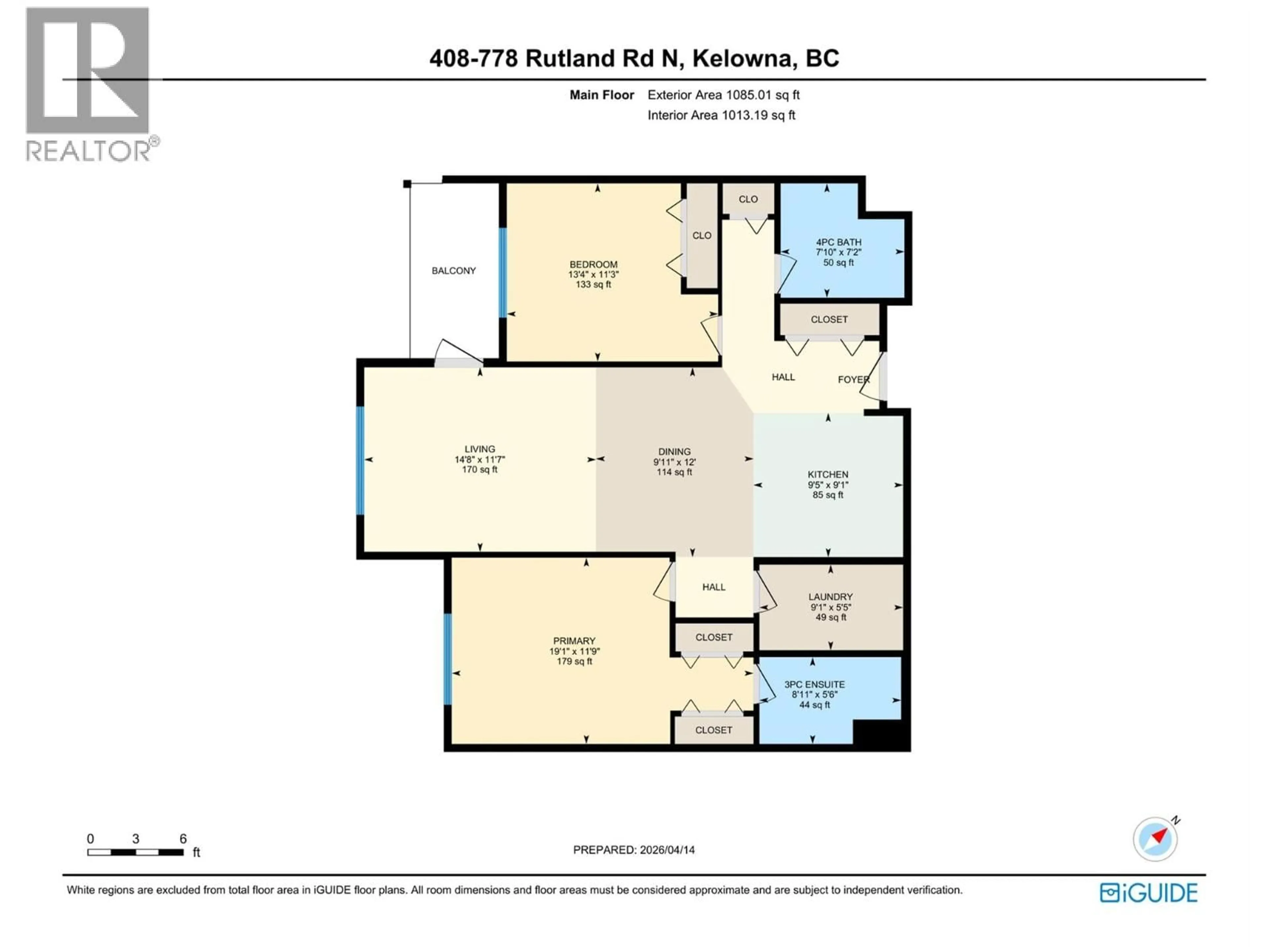 Floor plan for 408 - 778 RUTLAND ROAD, Kelowna British Columbia V1X8B3