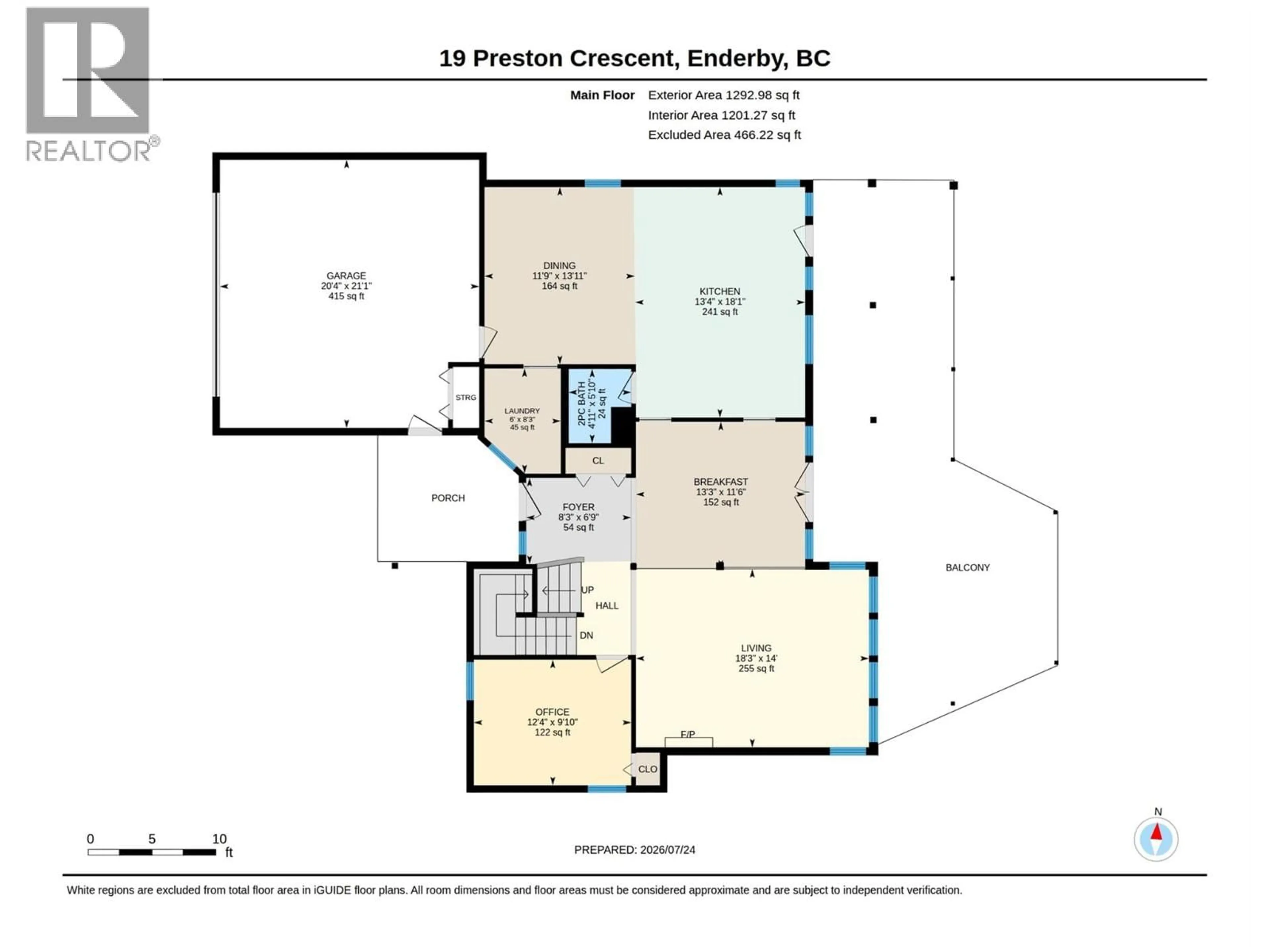 Floor plan for 19 PRESTON CRESCENT, Enderby British Columbia V4Y4C5