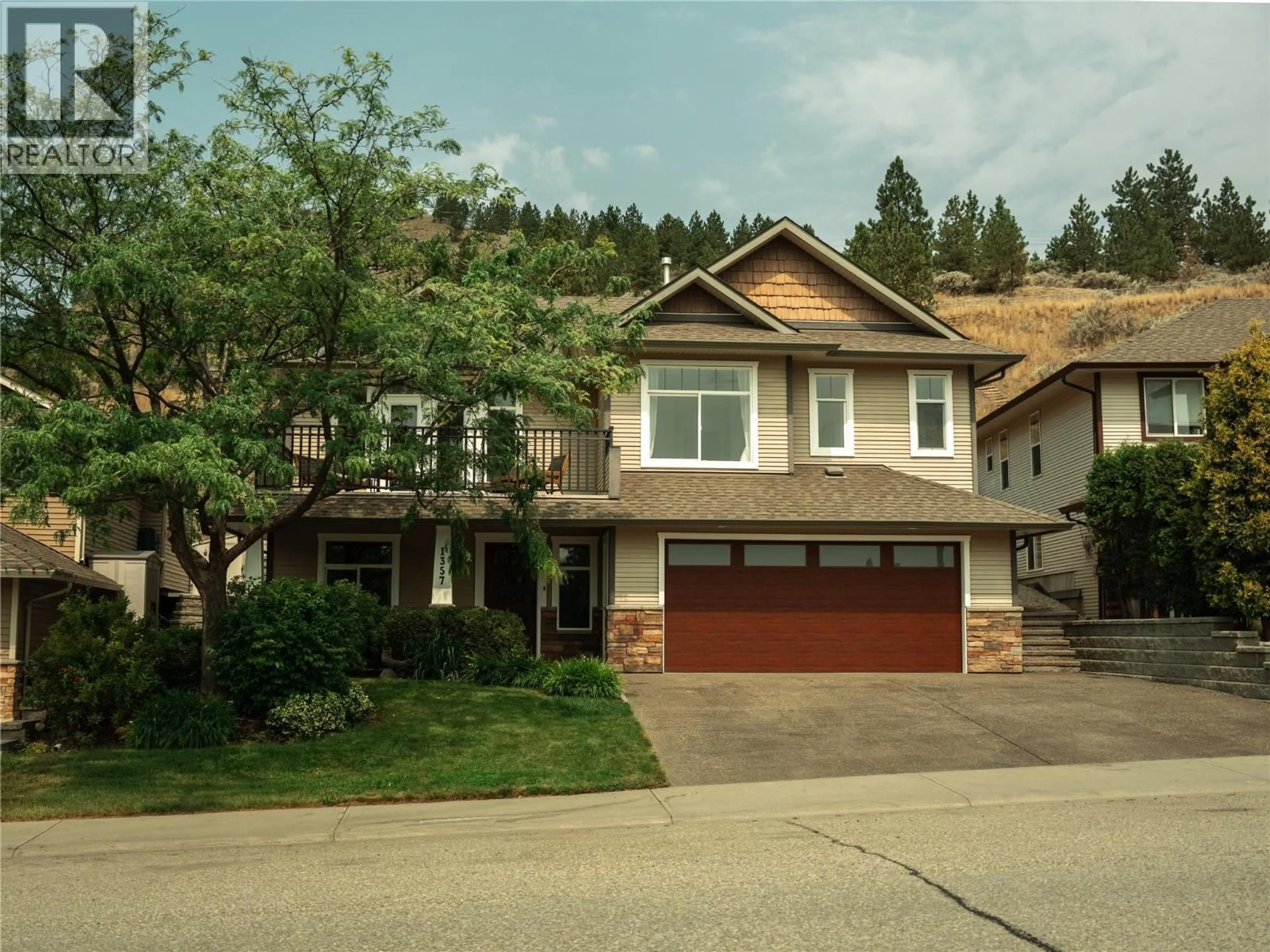 Home with vinyl exterior material, street for 1357 COPPERHEAD DRIVE, Kamloops British Columbia V2E2T4