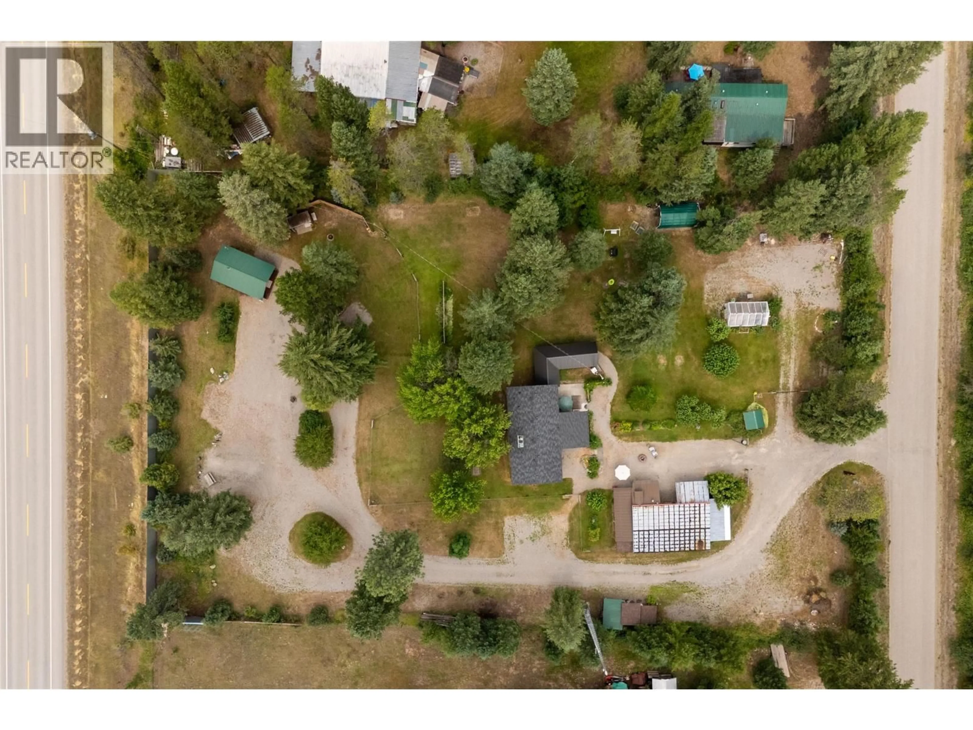 A pic from outside/outdoor area/front of a property/back of a property/a pic from drone, street for 8201 ROCK CREEK ROAD, Galloway British Columbia V0B1T2