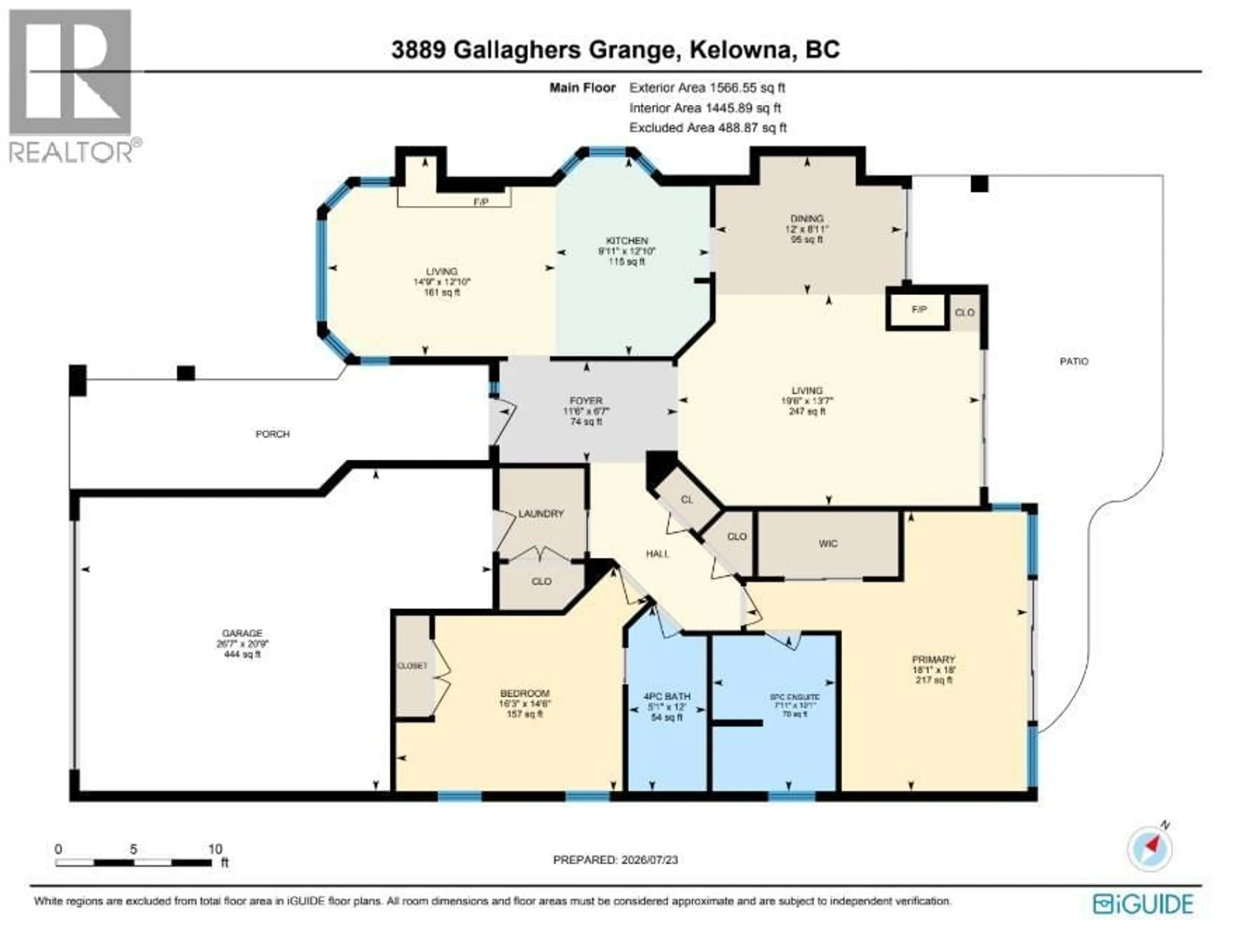 Floor plan for 3889 GALLAGHERS OTHER, Kelowna British Columbia V1W3Z9