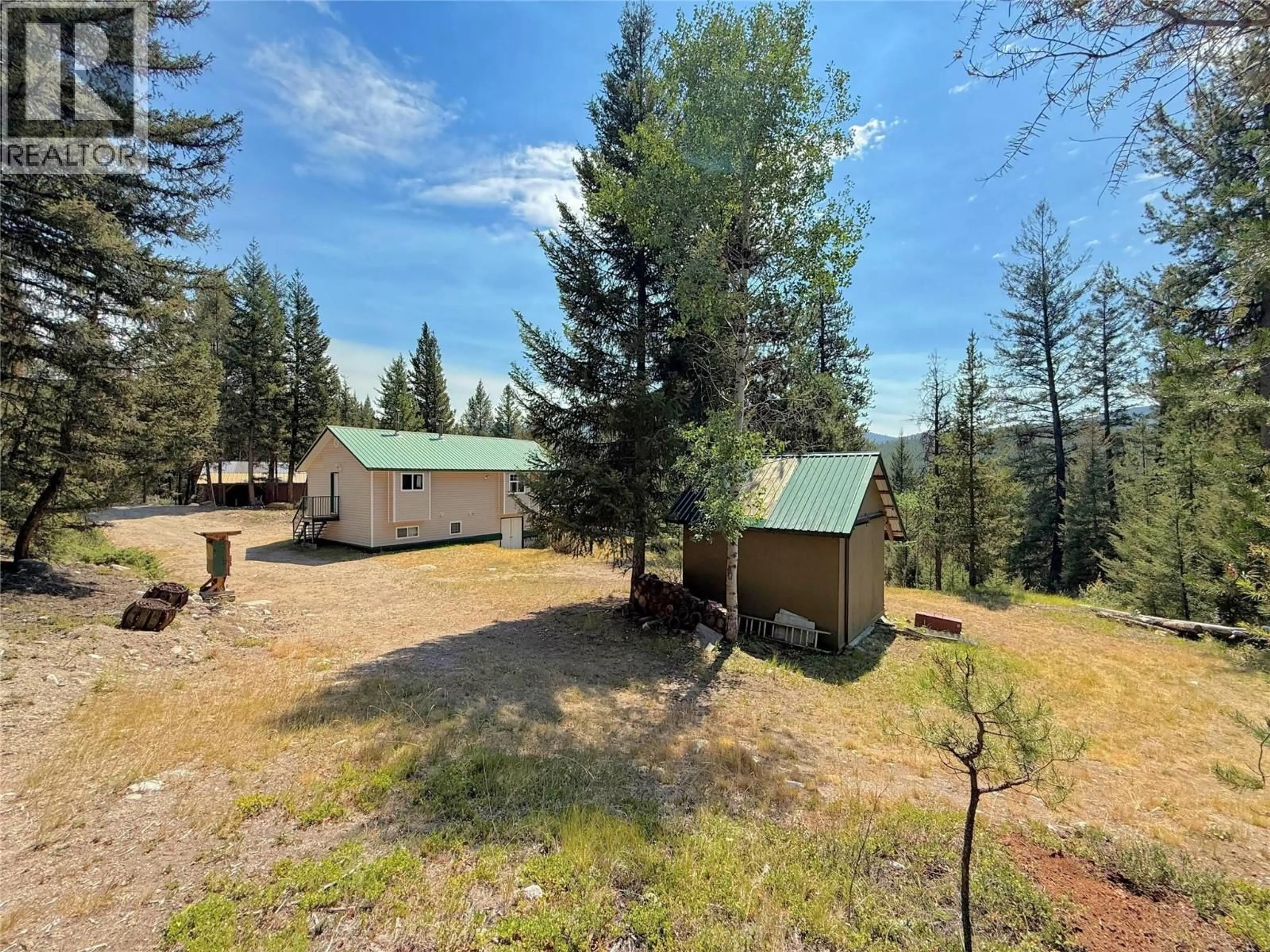 A pic from outside/outdoor area/front of a property/back of a property/a pic from drone, forest/trees view for 3878 PRINCETON SUMMERLAND ROAD, Princeton British Columbia V0X1W0
