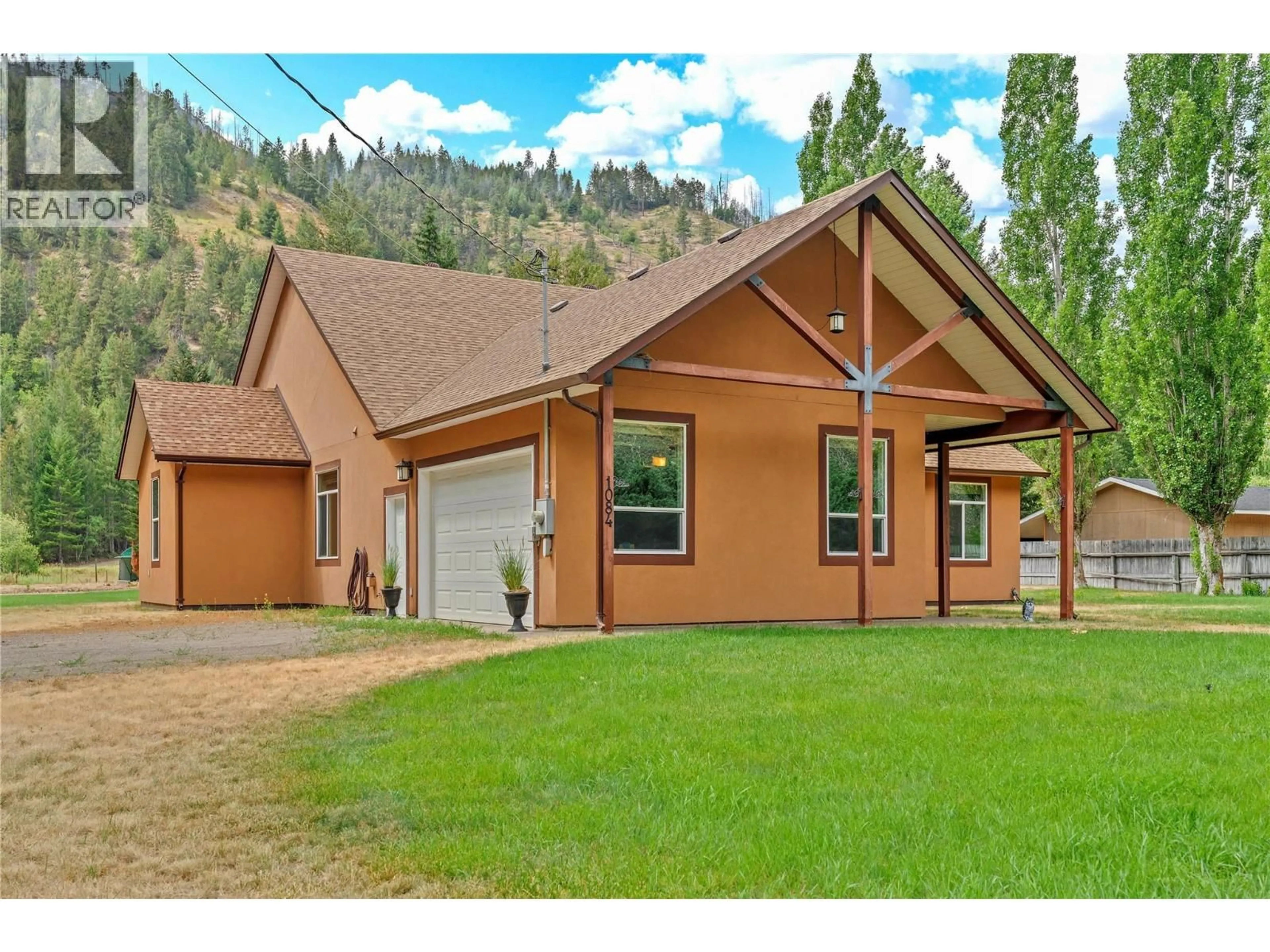 Home with vinyl exterior material, mountain view for 1084 SEVEN MILE ROAD, Princeton British Columbia V0X1W0