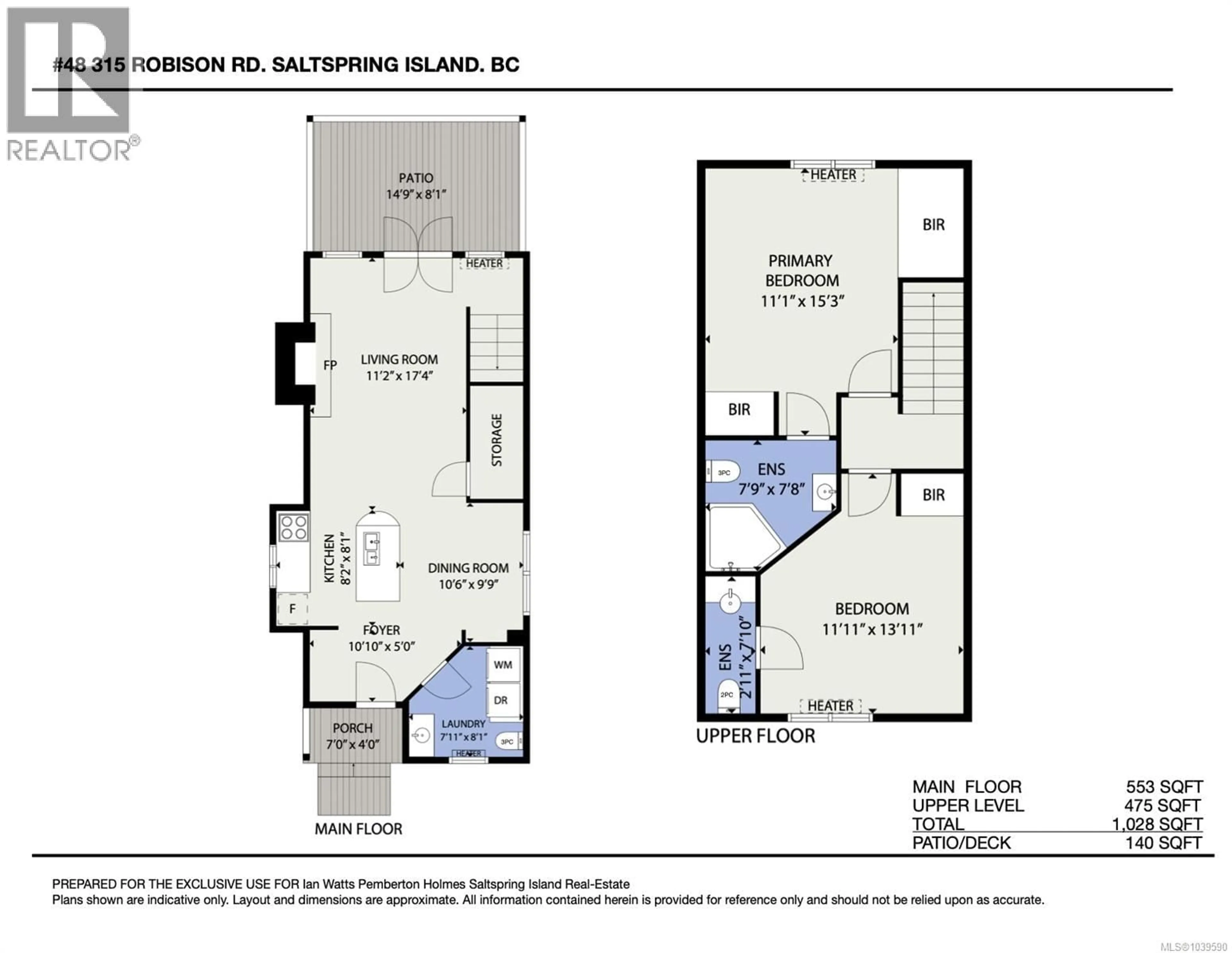 Floor plan for 48 - 315 ROBINSON ROAD, Salt Spring British Columbia V8K1P7