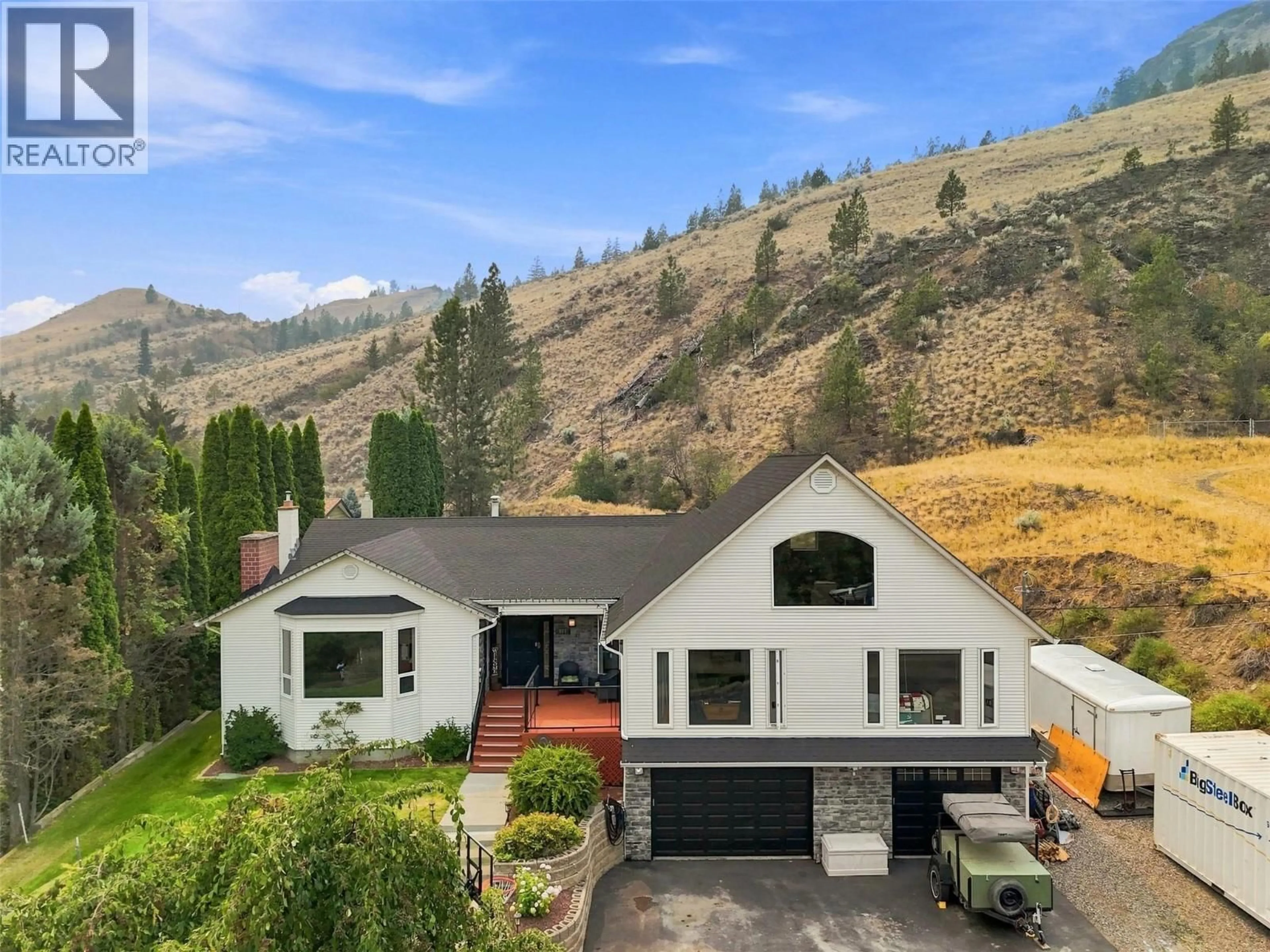 A pic from outside/outdoor area/front of a property/back of a property/a pic from drone, mountain view for 897 WAWN ROAD, Kamloops British Columbia V2B6N3