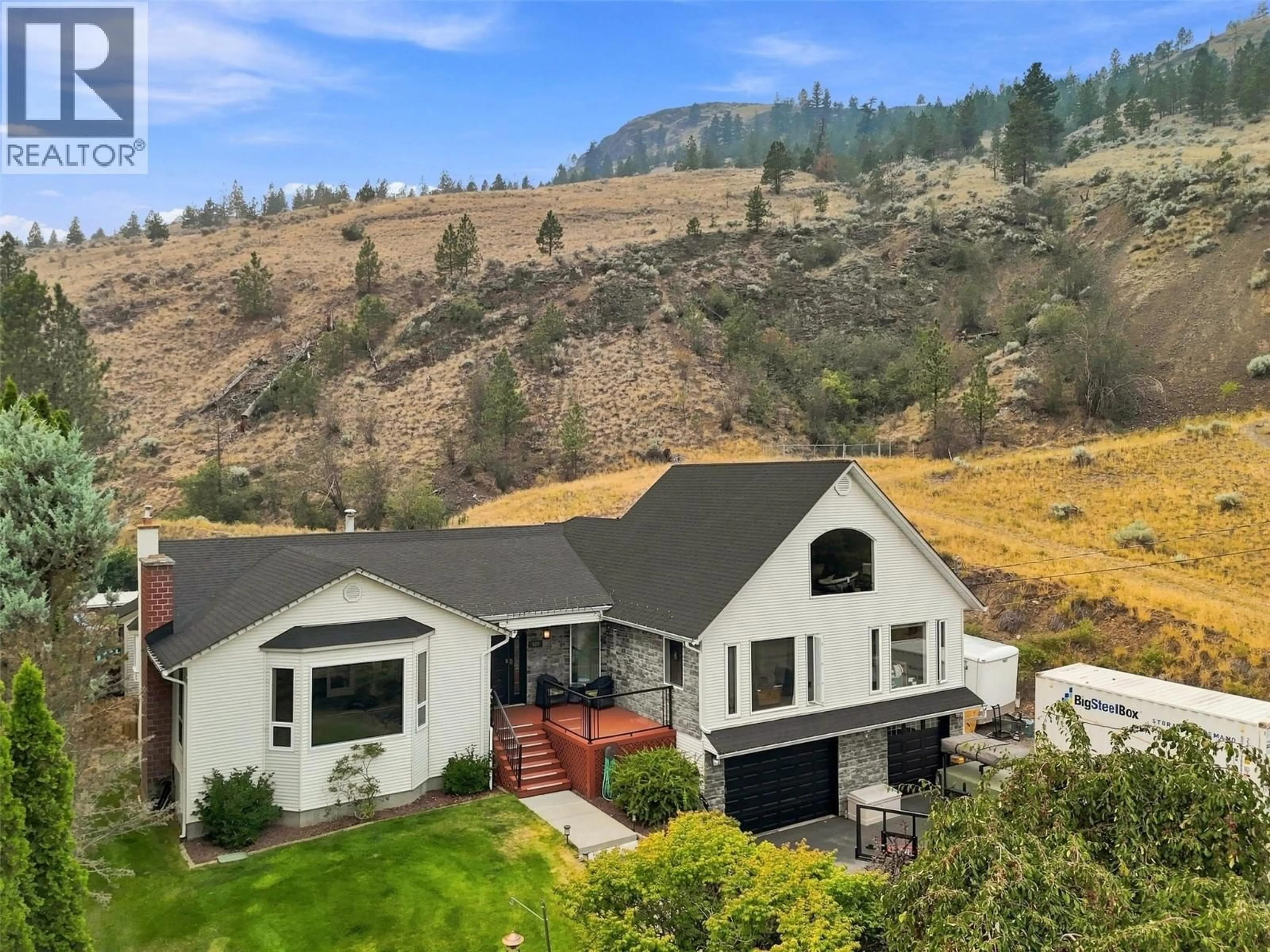 A pic from outside/outdoor area/front of a property/back of a property/a pic from drone, mountain view for 897 WAWN ROAD, Kamloops British Columbia V2B6N3