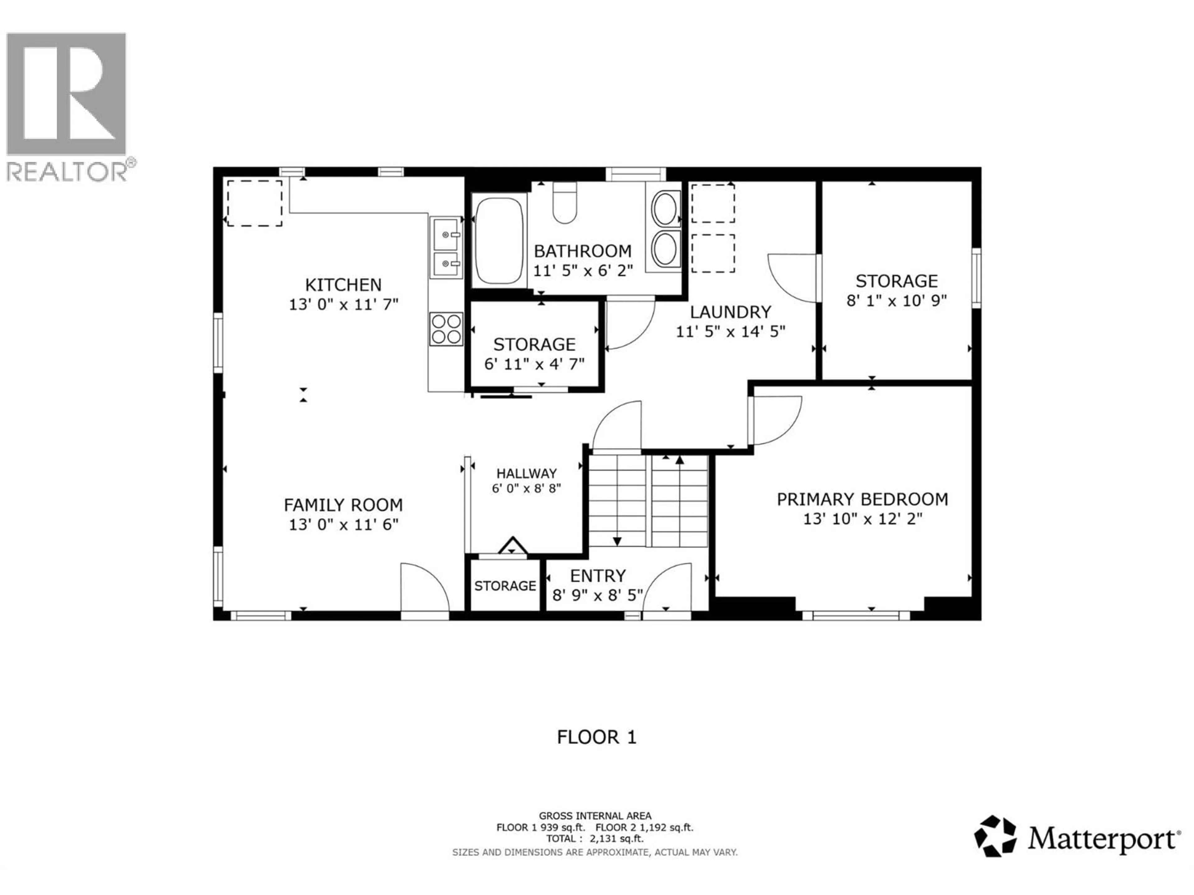 Floor plan for 1401 29 AVENUE, Vernon British Columbia V1T1Y4