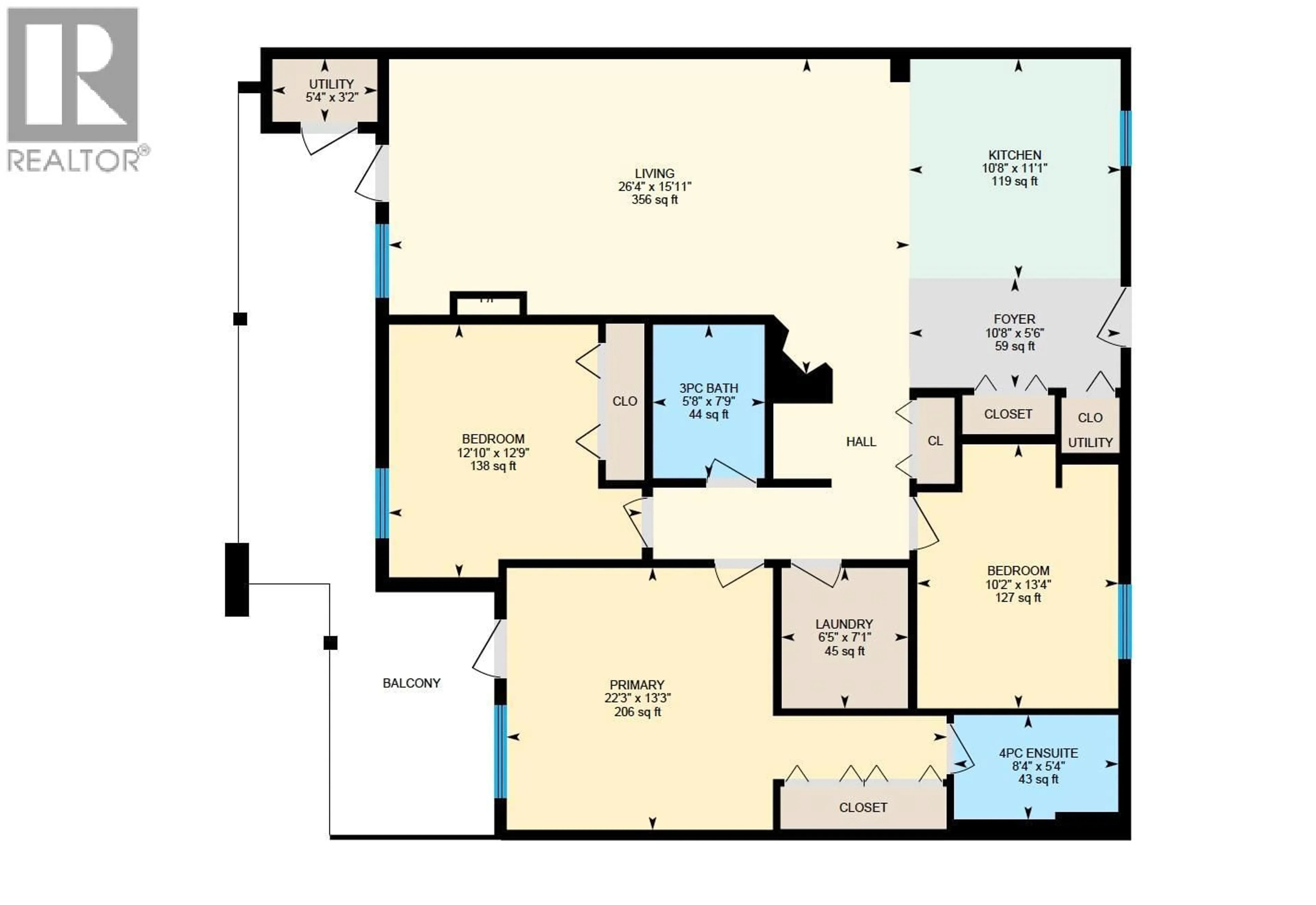 Floor plan for 307 - 4300 44TH AVENUE, Osoyoos British Columbia V0H1V6
