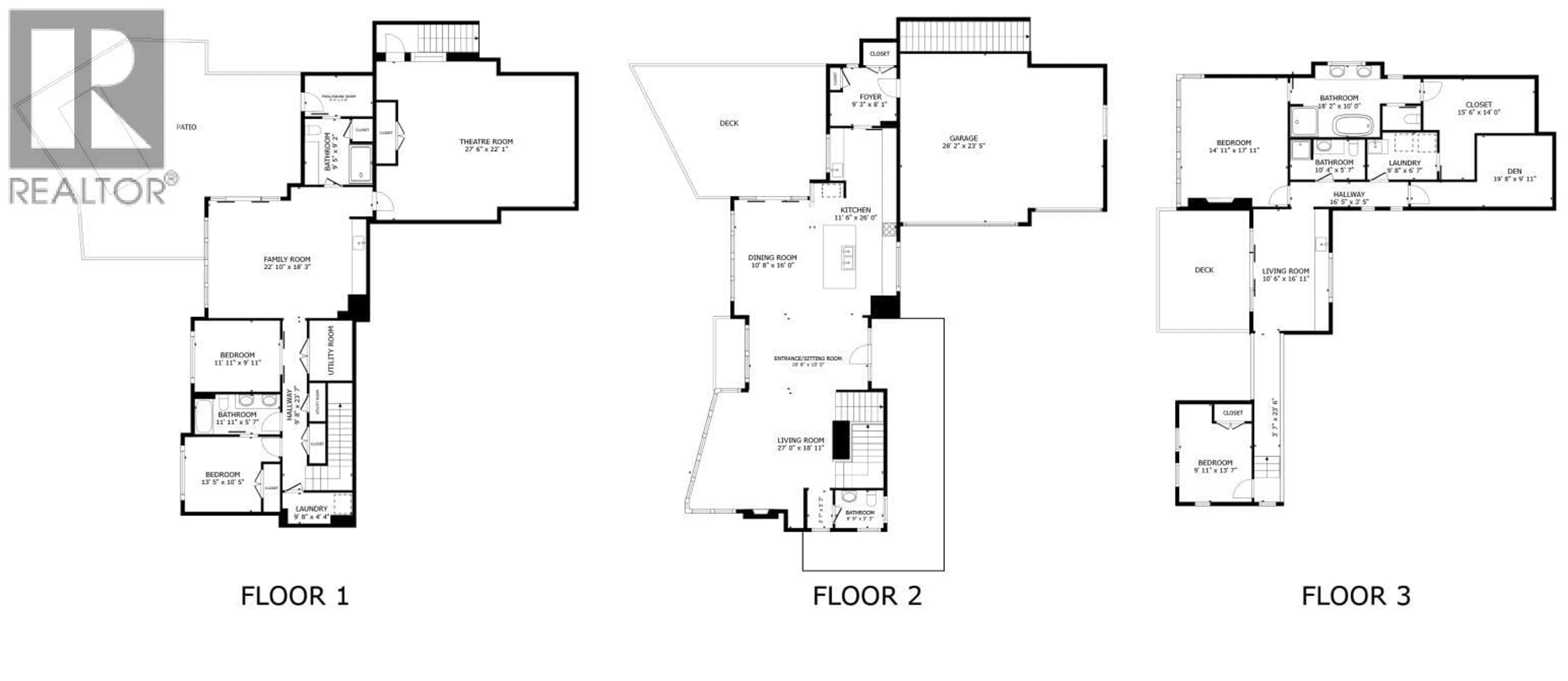 Floor plan for 605 CLIFTON COURT, Kelowna British Columbia V1V0B7
