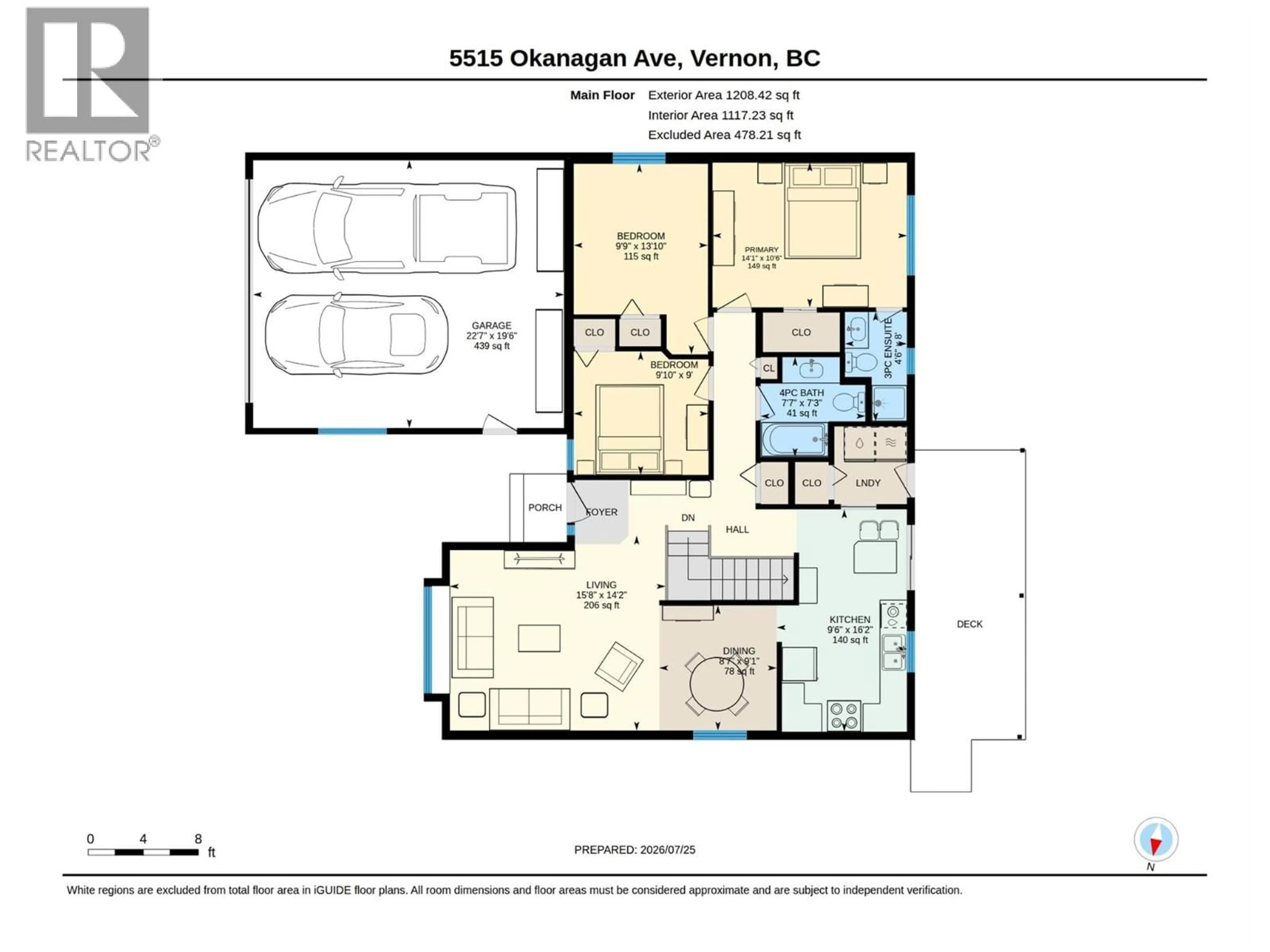 Floor plan for 5515 OKANAGAN AVENUE, Vernon British Columbia V1T9R7