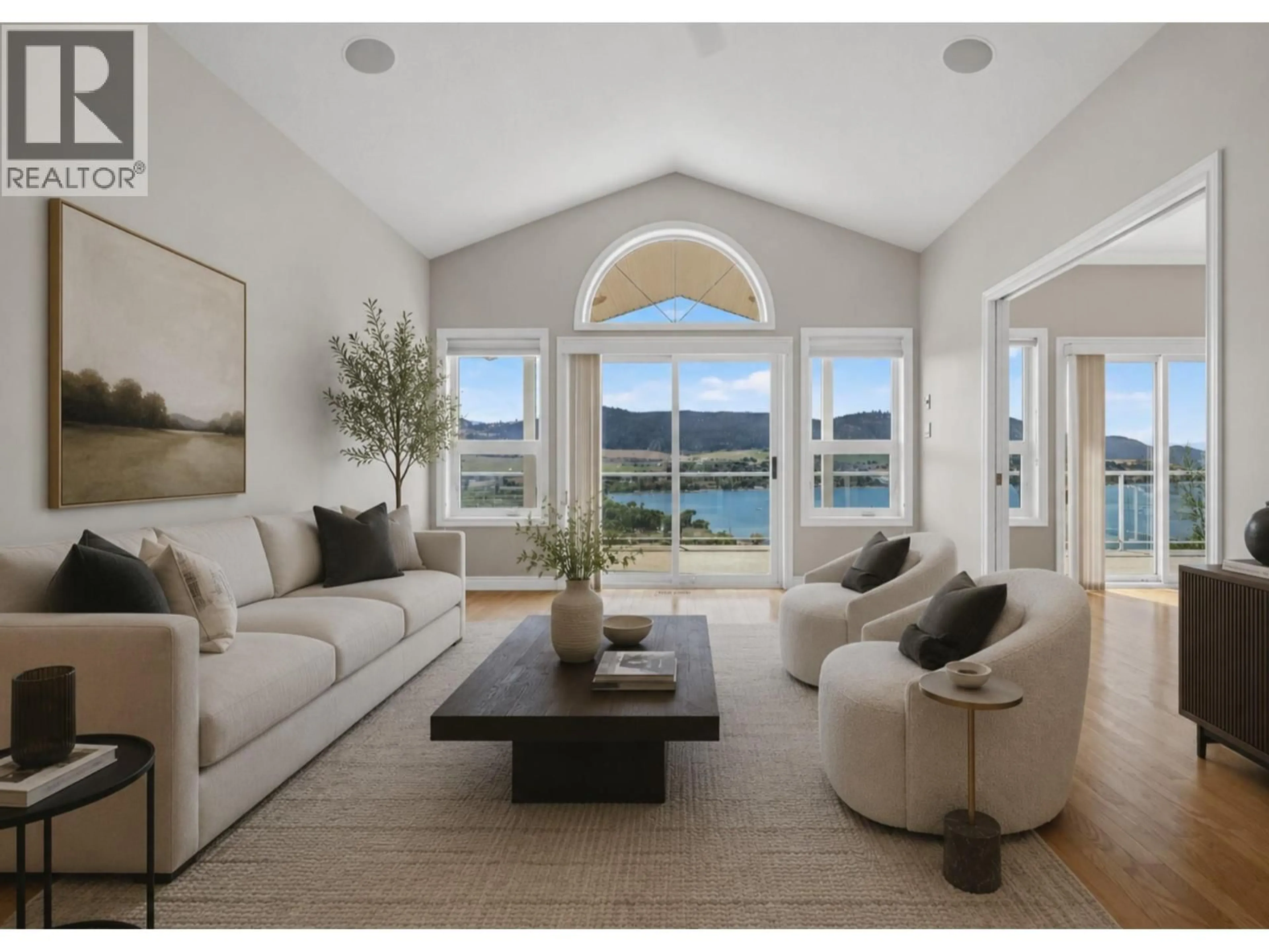 Living room with furniture, unknown for 7083 JASPER DRIVE, Vernon British Columbia V1H1P2