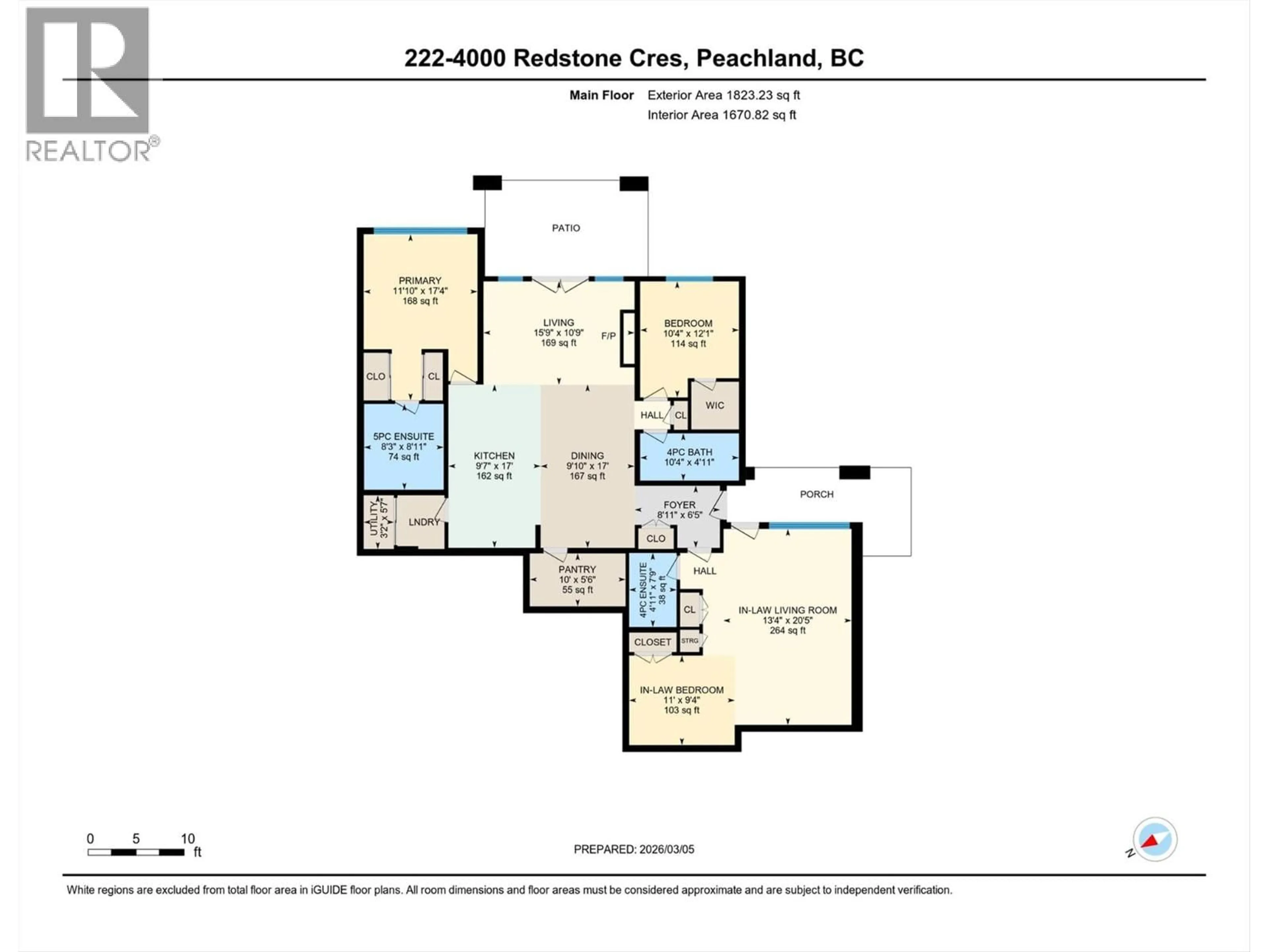 Floor plan for 222 - 4000 REDSTONE CRESCENT, Peachland British Columbia V0H1X5