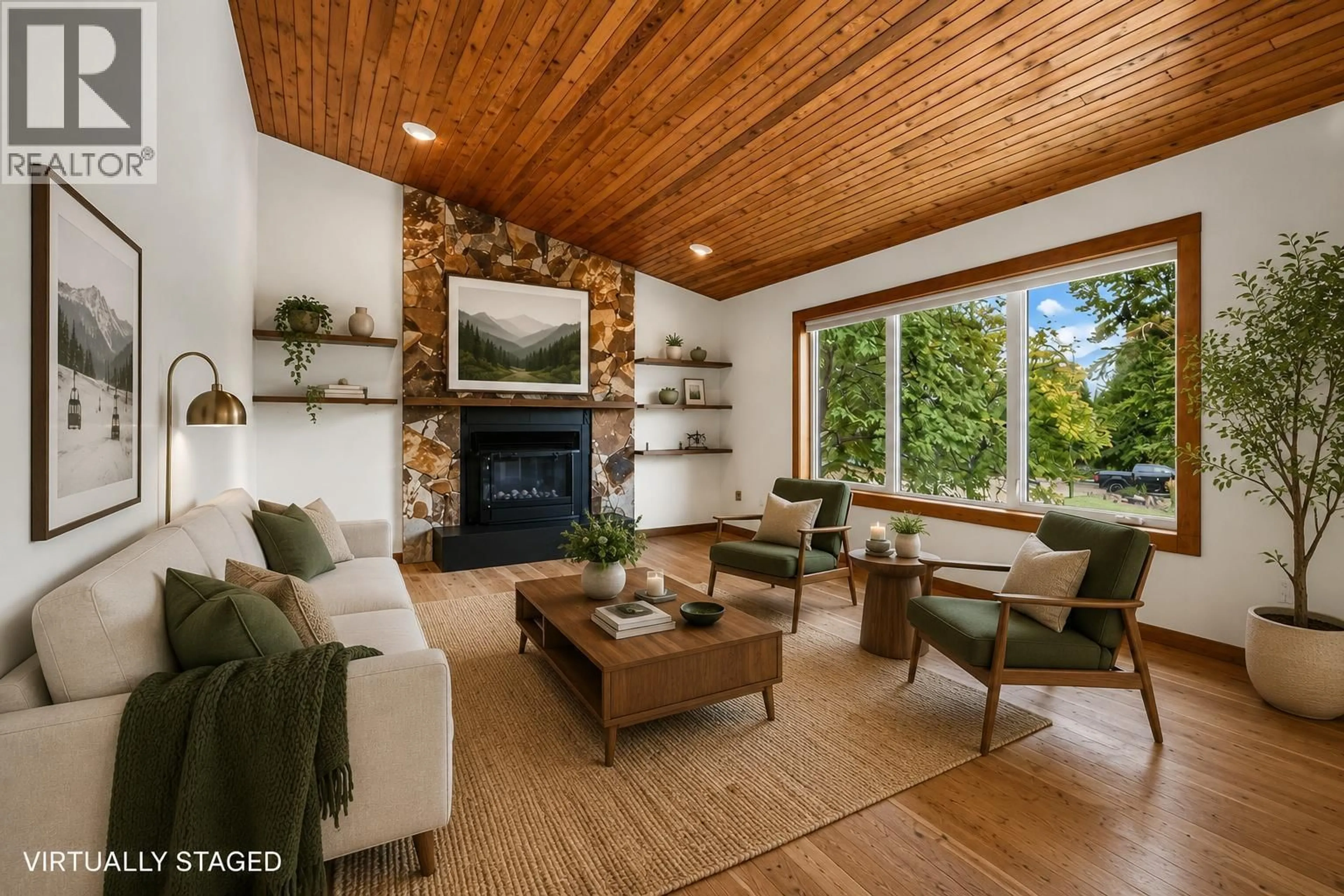Living room with furniture, wood/laminate floor for 17 PARKLAND DRIVE, Fernie British Columbia V0B1M5