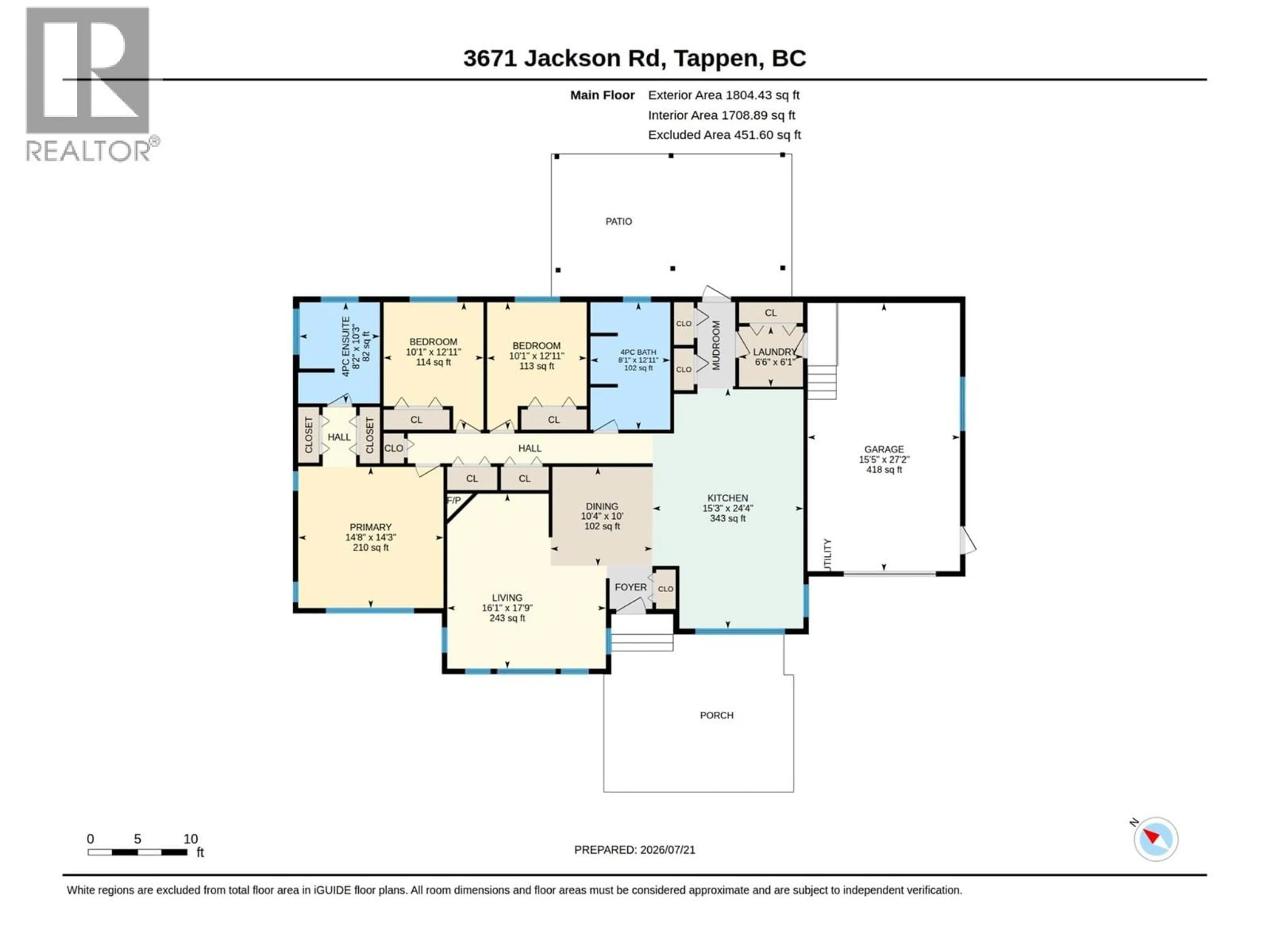 Floor plan for 3671 JACKSON ROAD, Tappen British Columbia V0E2X1