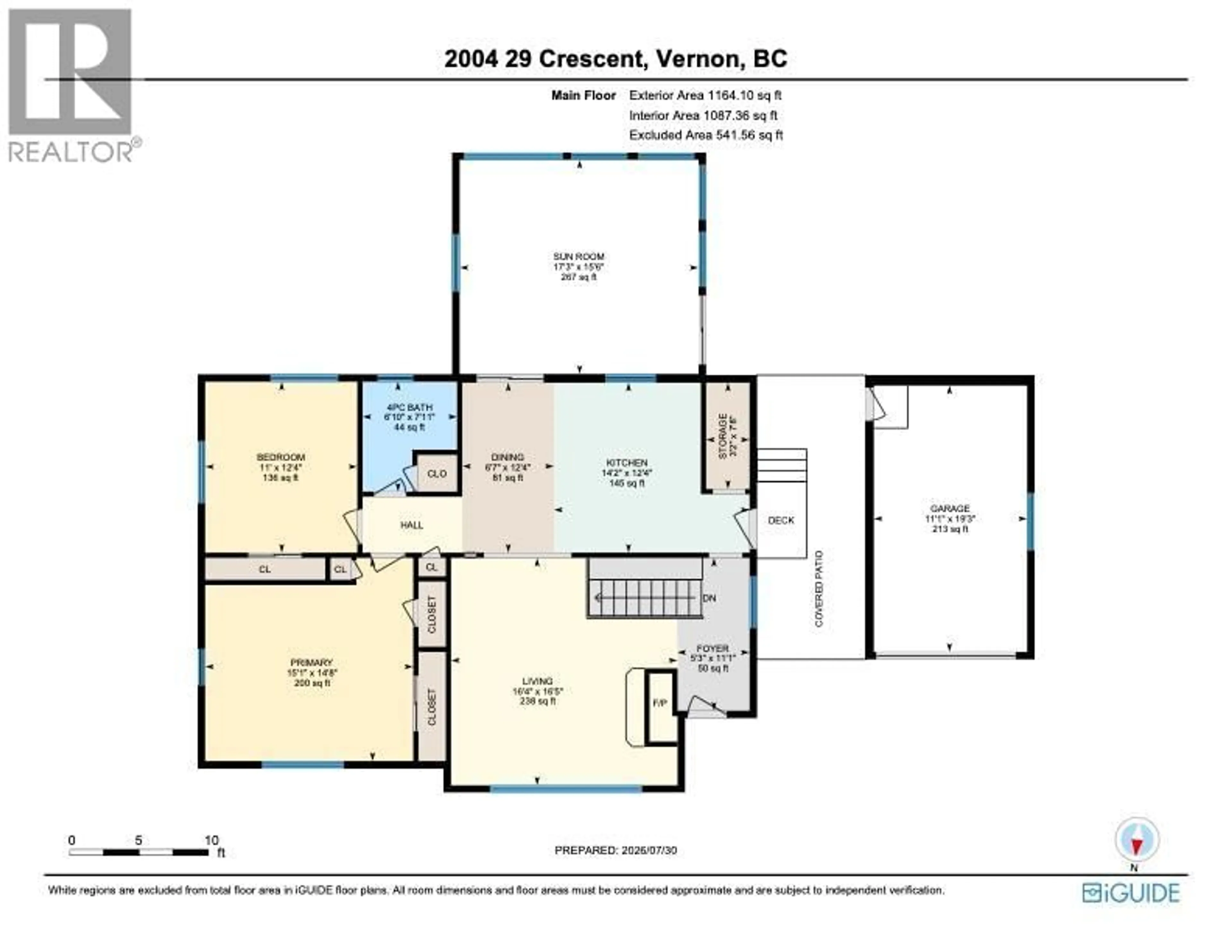 Floor plan for 2004 29TH CRESCENT CRESCENT, Vernon British Columbia V1T1Y5