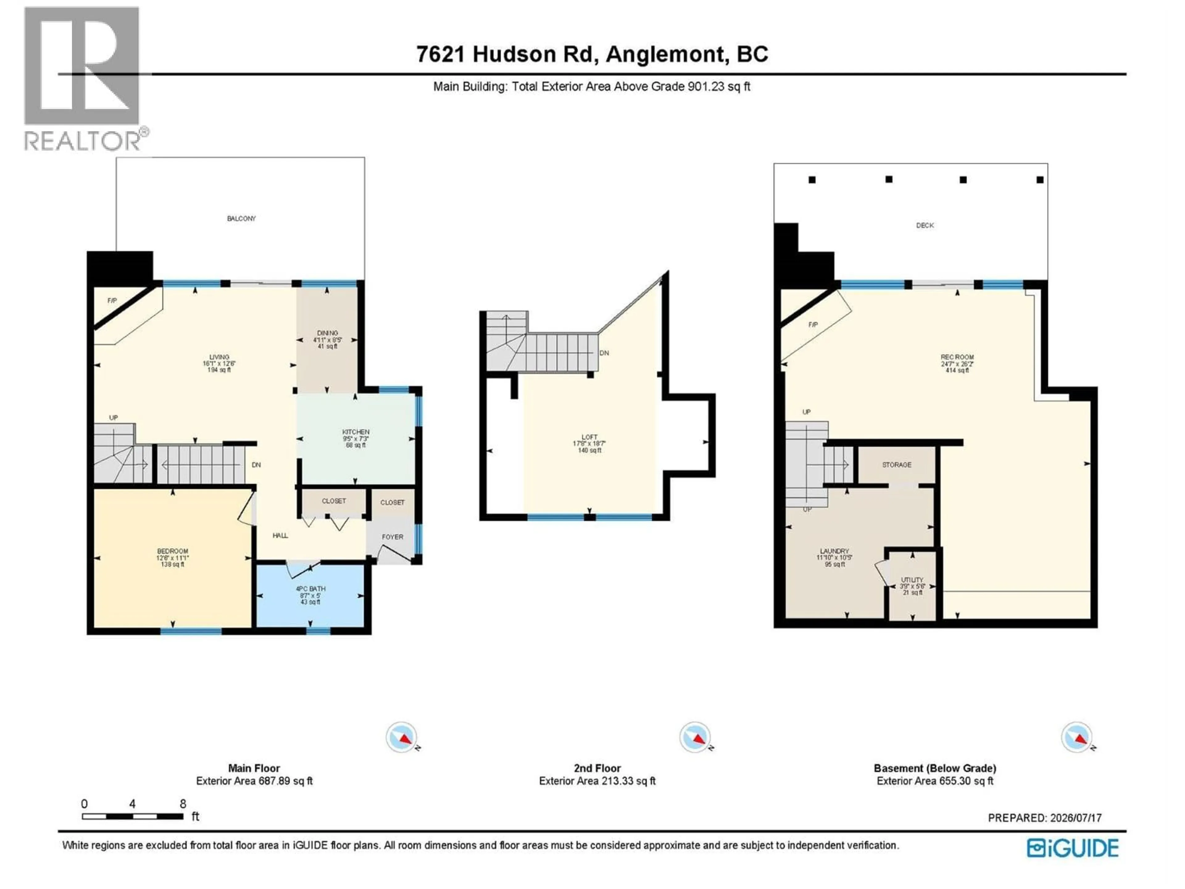Floor plan for 7621 HUDSON ROAD, Anglemont British Columbia V0E1M8
