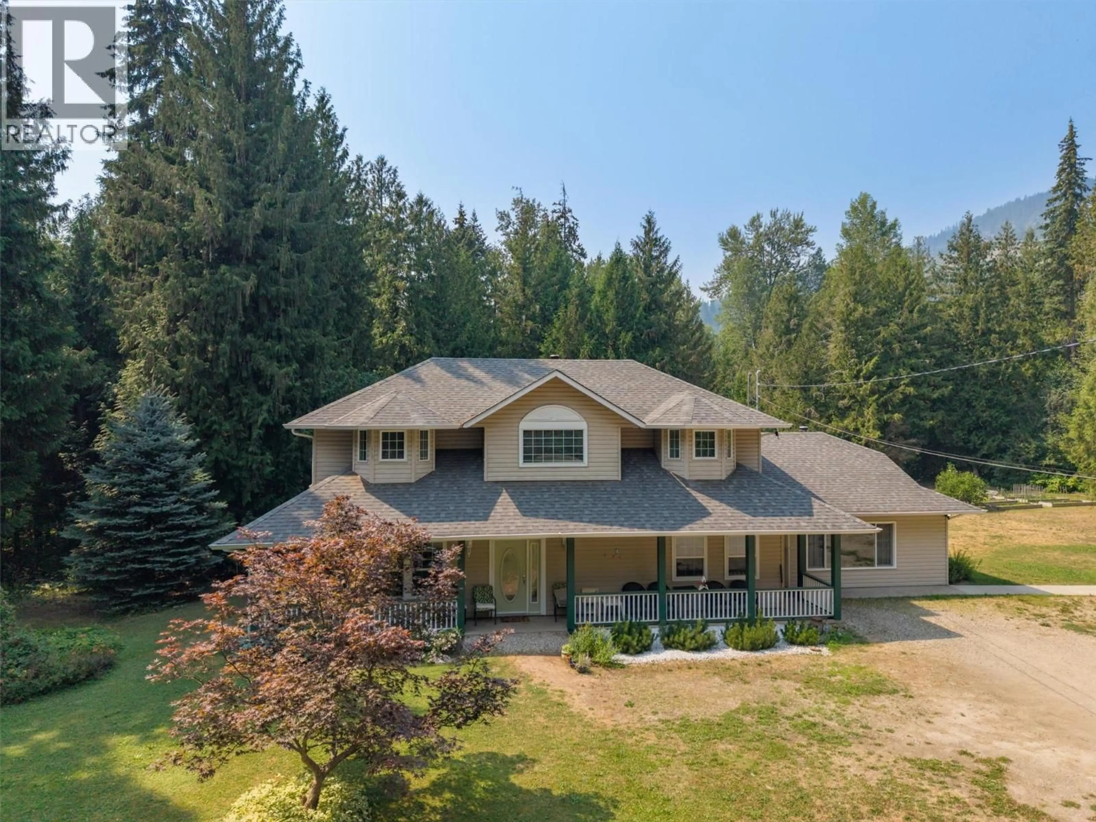 A pic from outside/outdoor area/front of a property/back of a property/a pic from drone, unknown for 46 NOVOTING ROAD, Enderby British Columbia V4Y4K6