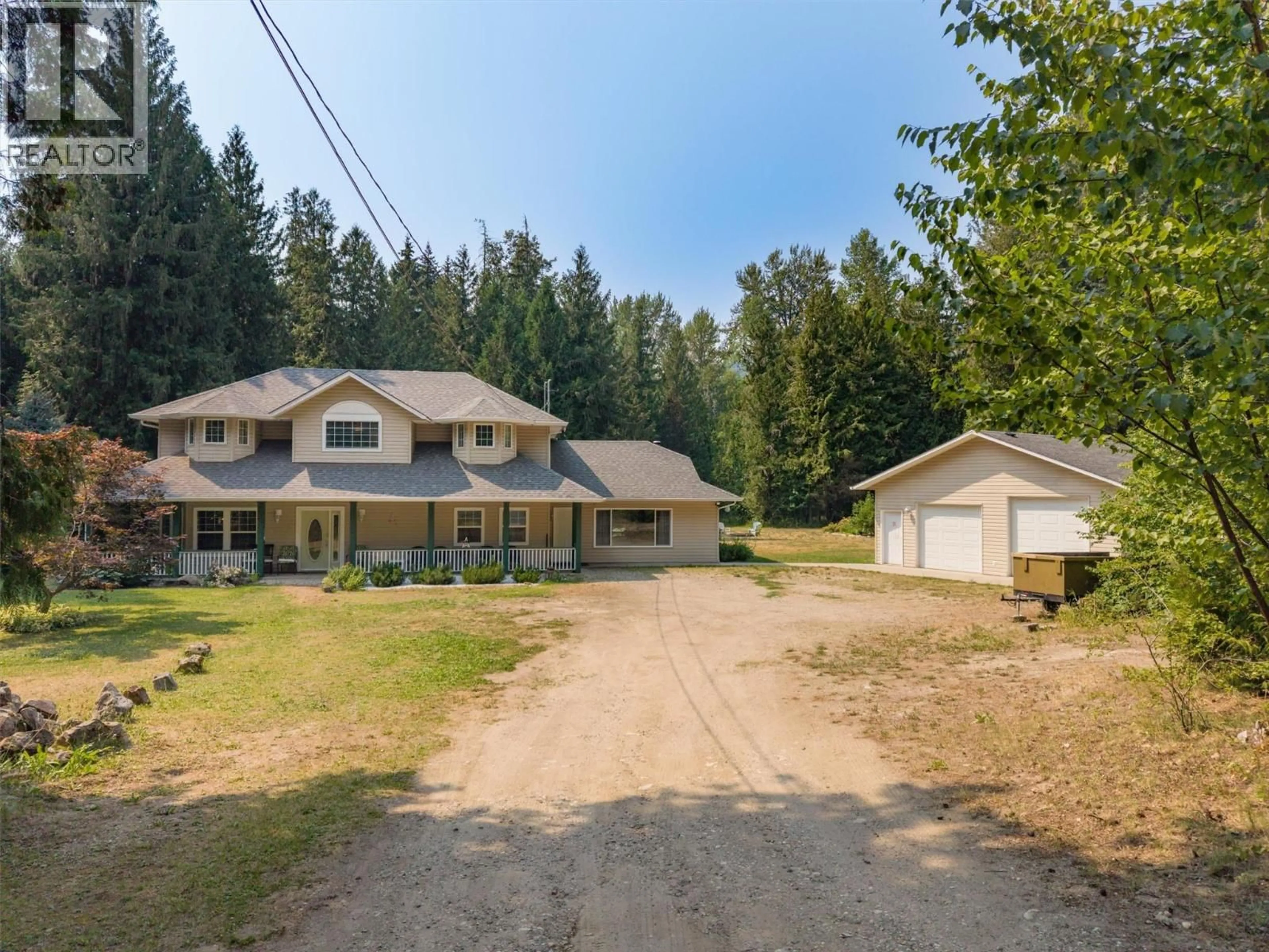 A pic from outside/outdoor area/front of a property/back of a property/a pic from drone, unknown for 46 NOVOTING ROAD, Enderby British Columbia V4Y4K6