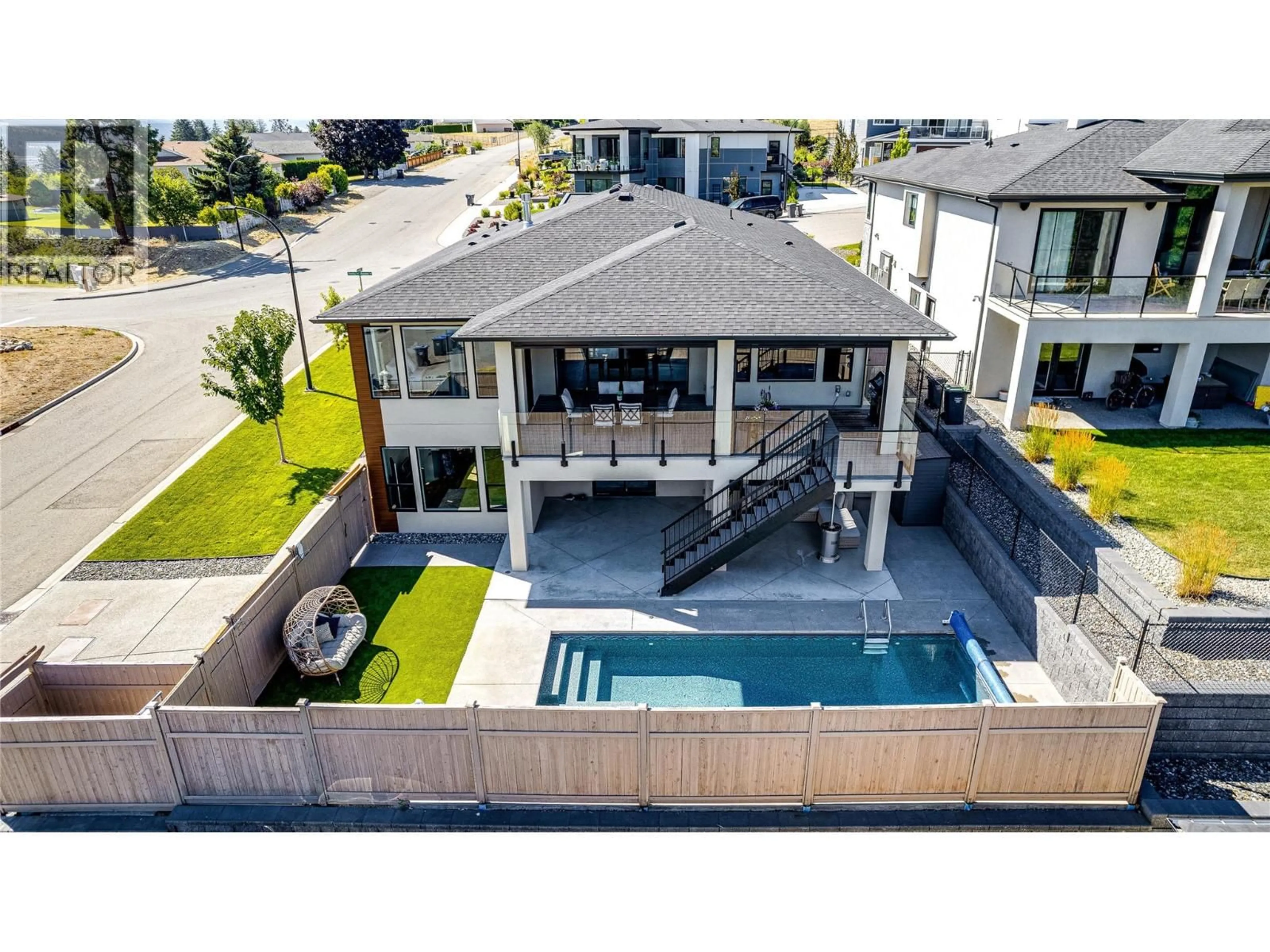 A pic from outside/outdoor area/front of a property/back of a property/a pic from drone, unknown for 2698 KOYAMA ROAD, Lake Country British Columbia V4V1H5