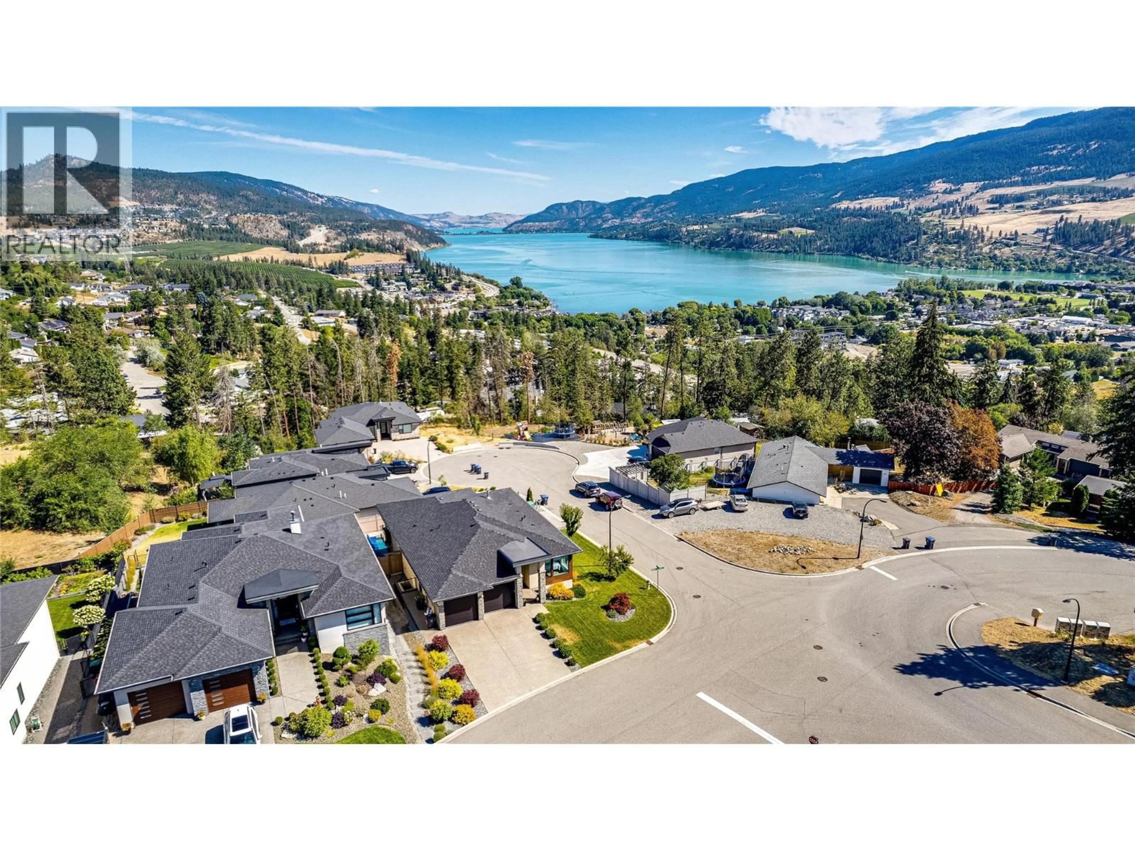 A pic from outside/outdoor area/front of a property/back of a property/a pic from drone, water/lake/river/ocean view for 2698 KOYAMA ROAD, Lake Country British Columbia V4V1H5
