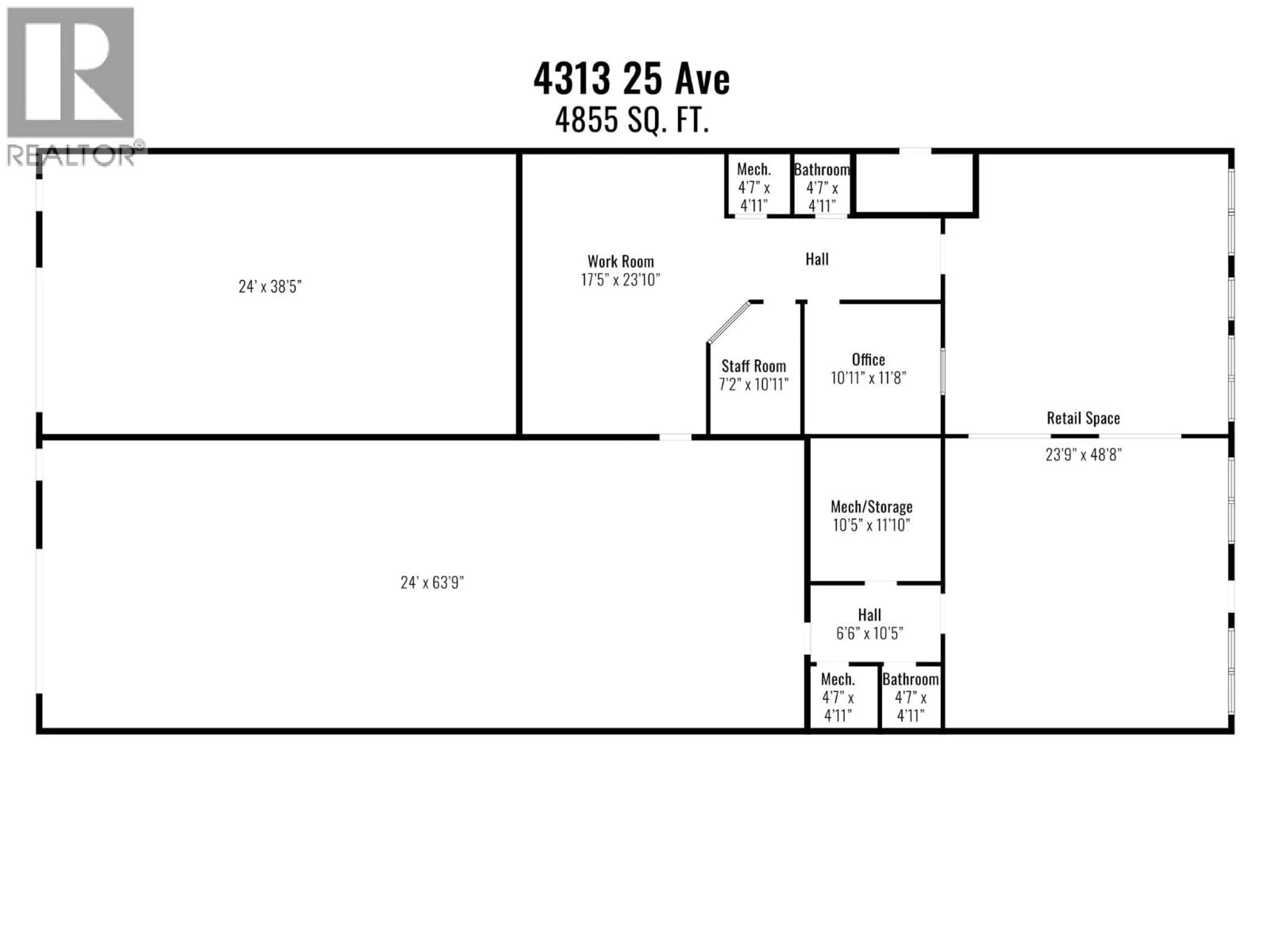 Floor plan for 2A & 3A - 4313 25 AVENUE, Vernon British Columbia V1T1P5