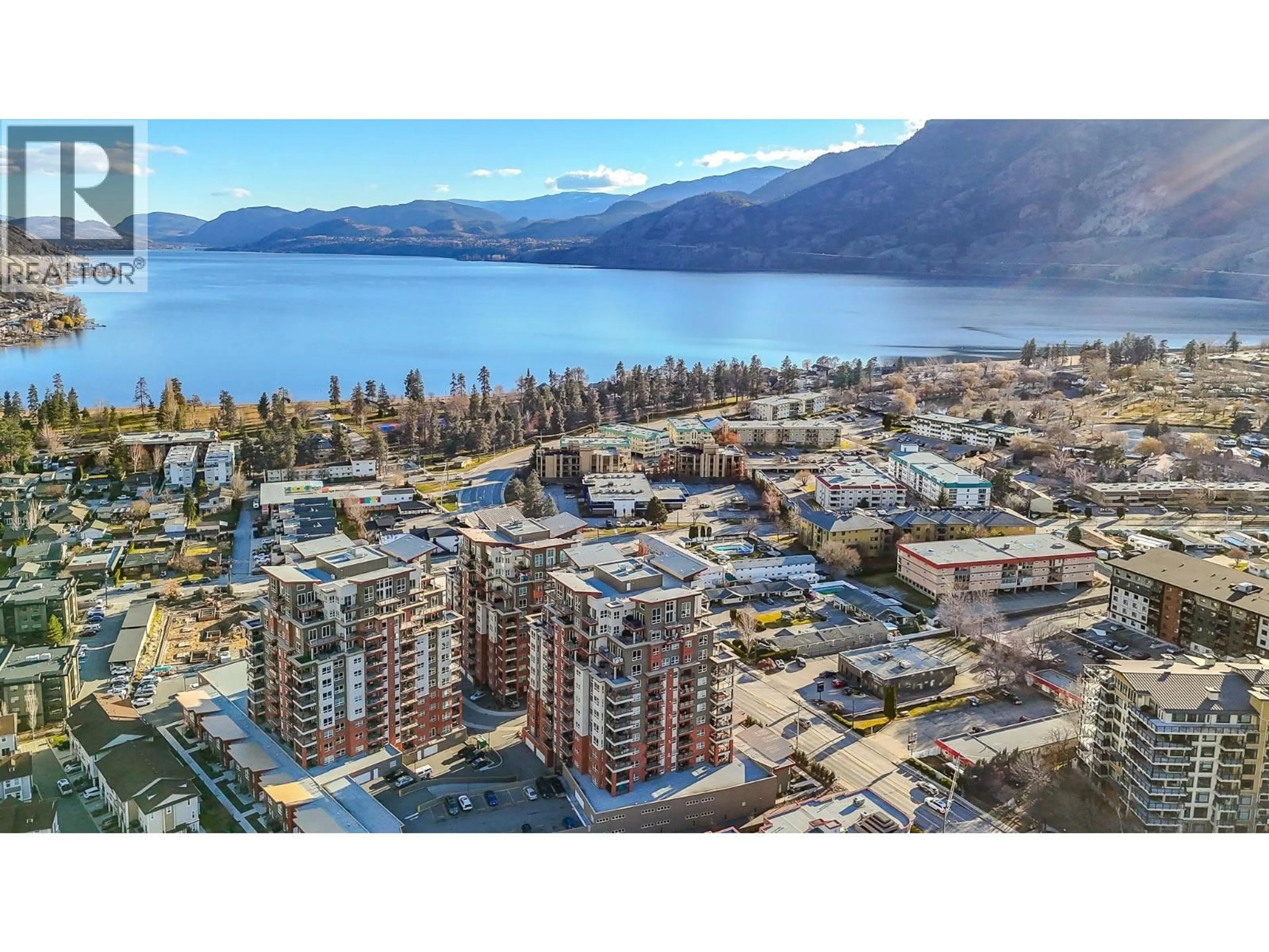 A pic from outside/outdoor area/front of a property/back of a property/a pic from drone, mountain view for 304 - 3346 SKAHA LAKE ROAD, Penticton British Columbia V2A6G4
