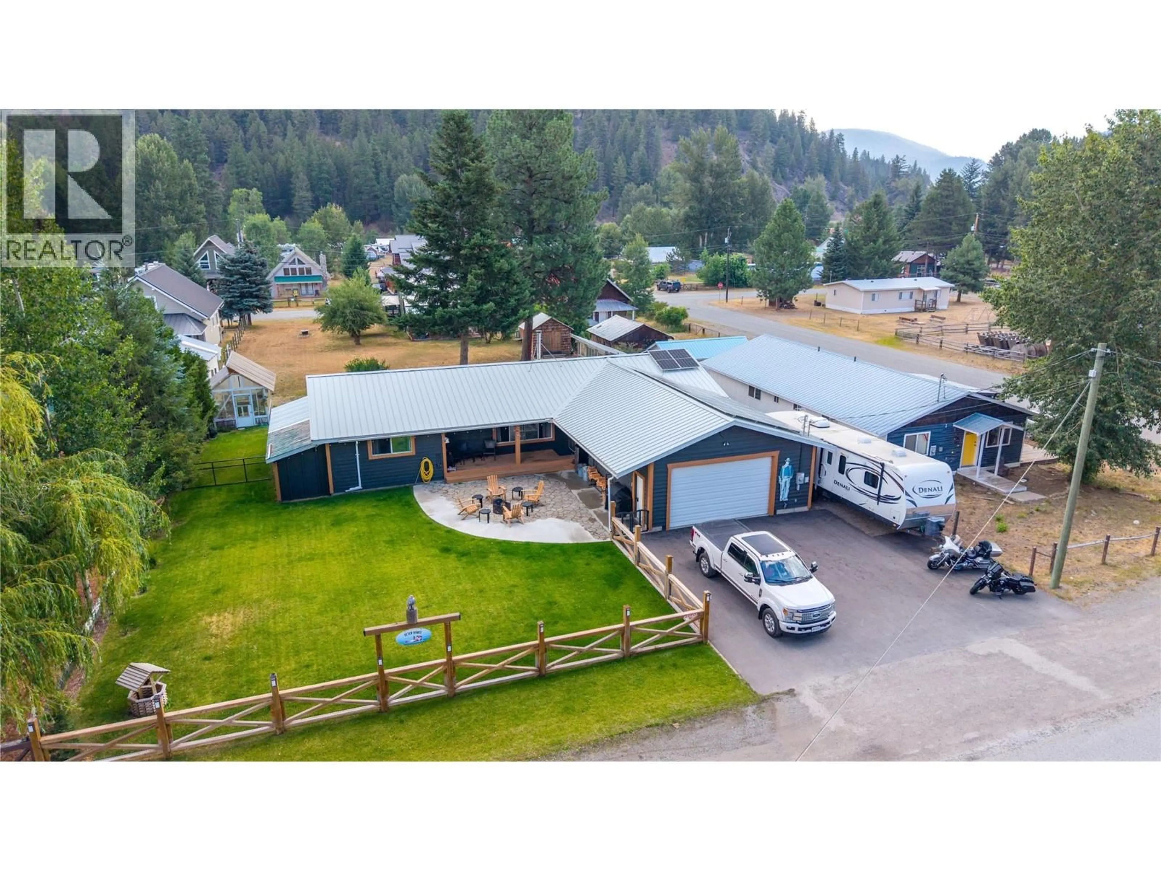 A pic from outside/outdoor area/front of a property/back of a property/a pic from drone, mountain view for 2605 OTTER AVENUE, Tulameen British Columbia V0X1W0