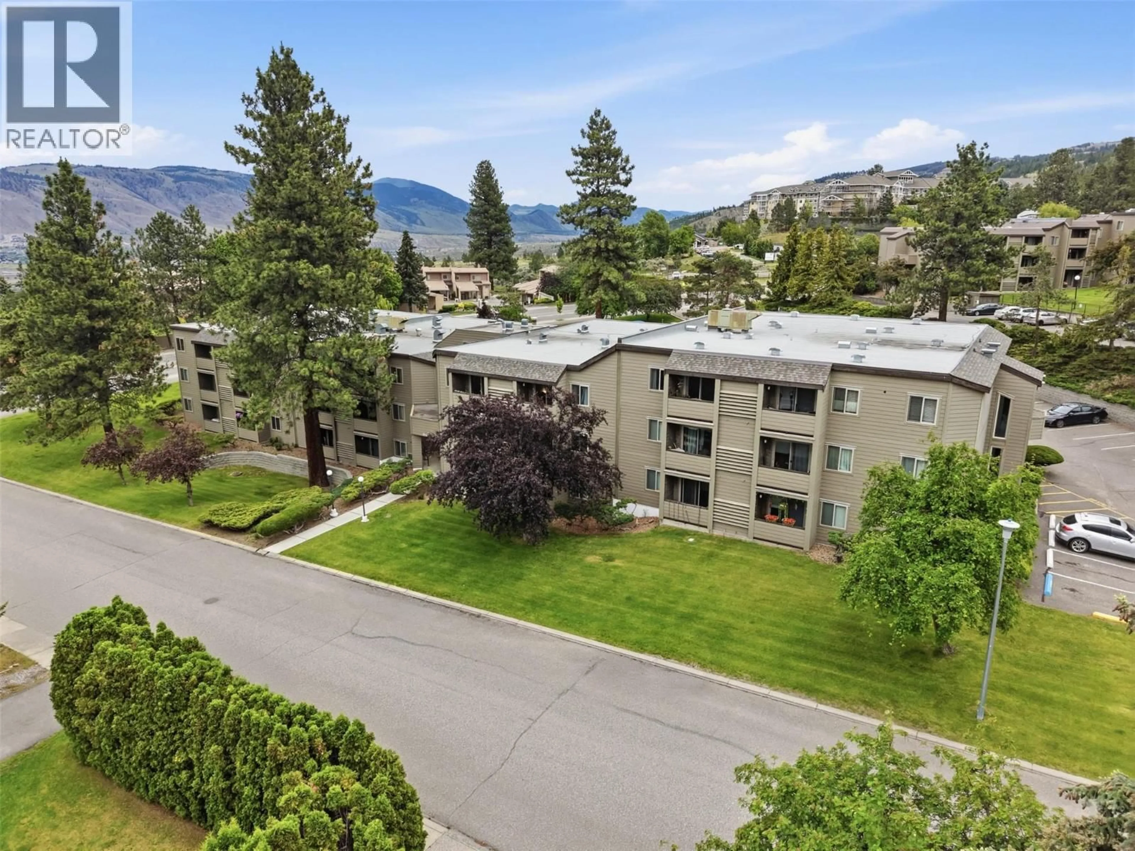 A pic from outside/outdoor area/front of a property/back of a property/a pic from drone, mountain view for 347 - 245 GORDONHORN DRIVE, Kamloops British Columbia V2E1G5