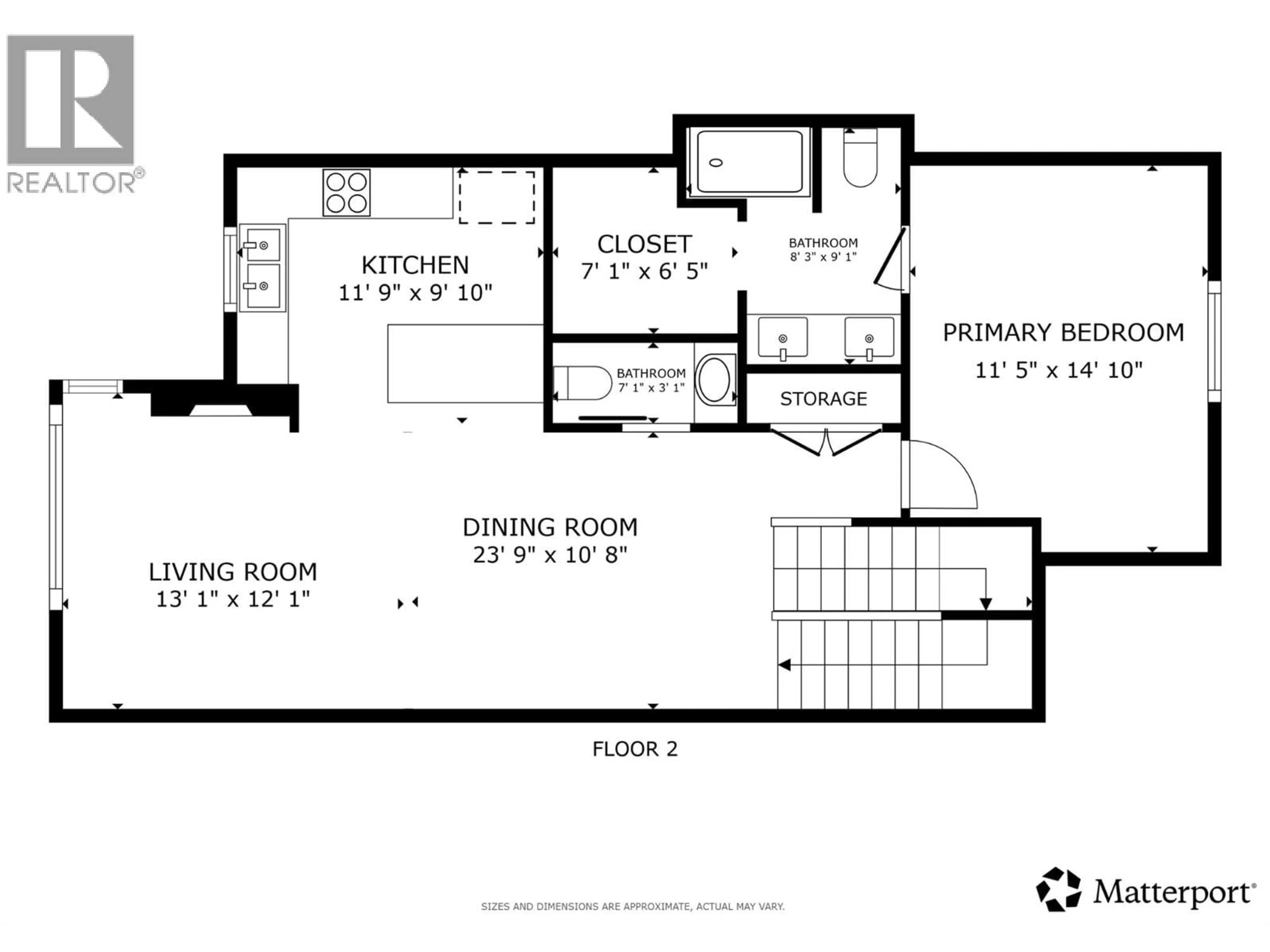 Floor plan for 1 - 945 BORDEN AVENUE, Kelowna British Columbia V1Y6A5