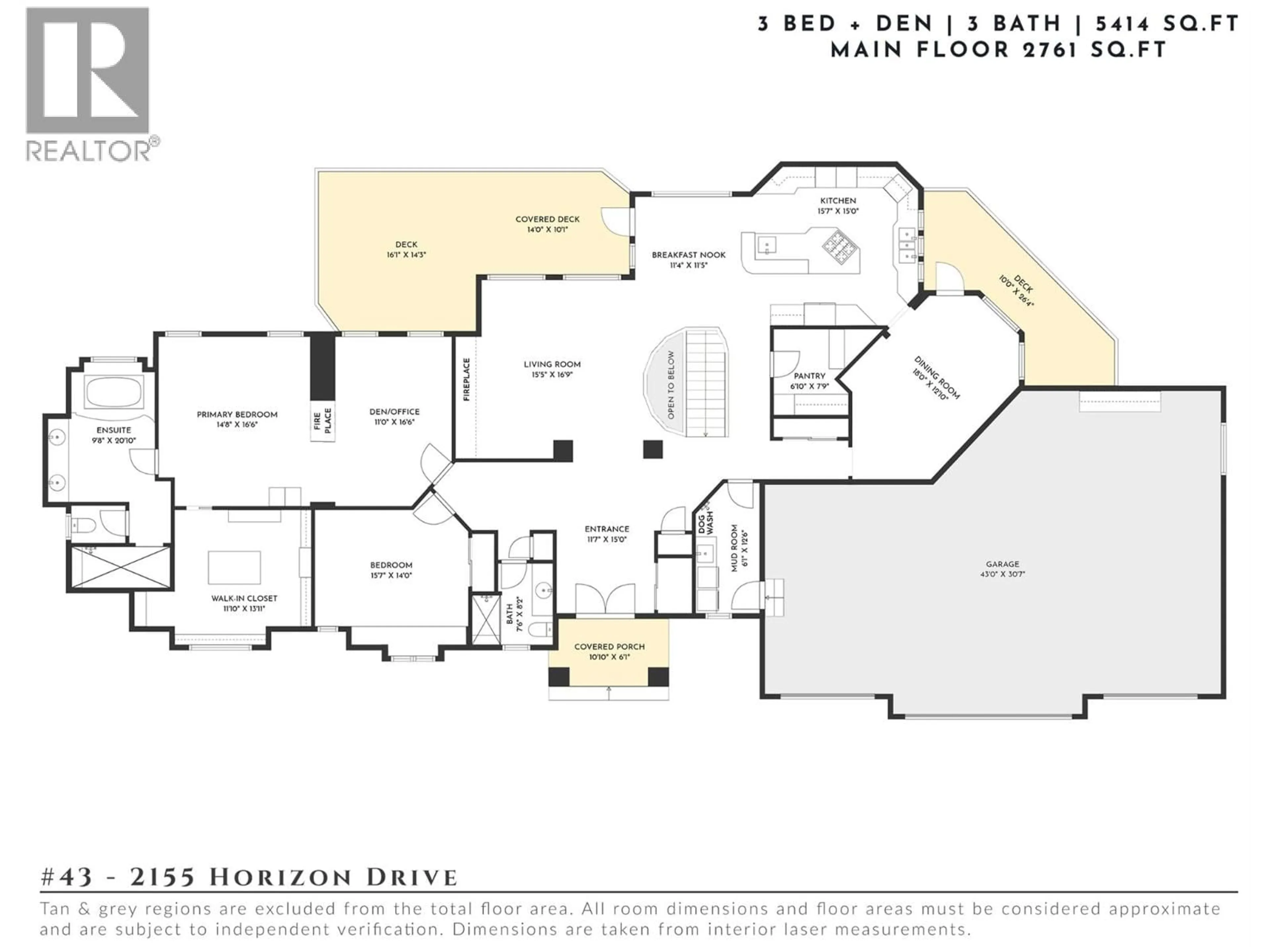 Floor plan for 43 - 2155 HORIZON DRIVE, West Kelowna British Columbia V1Z3Z9