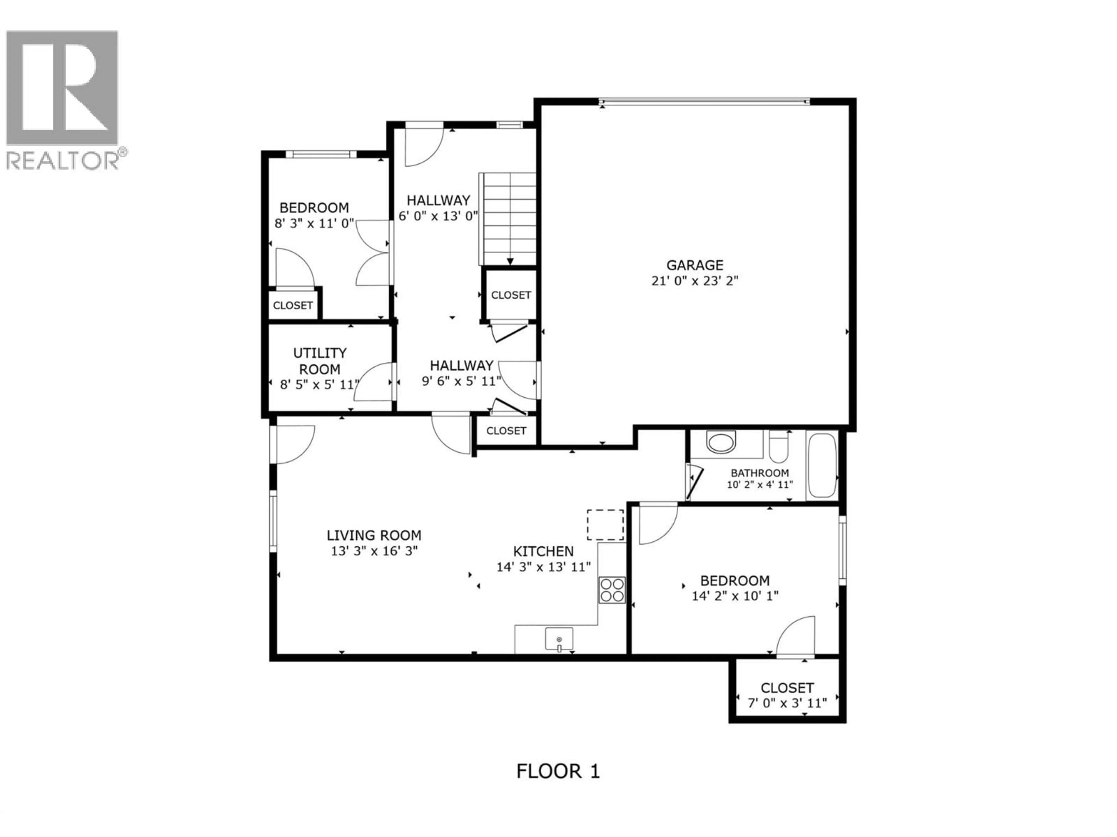 Floor plan for 1955 FOXTAIL TERRACE, Kelowna British Columbia V1P1T9