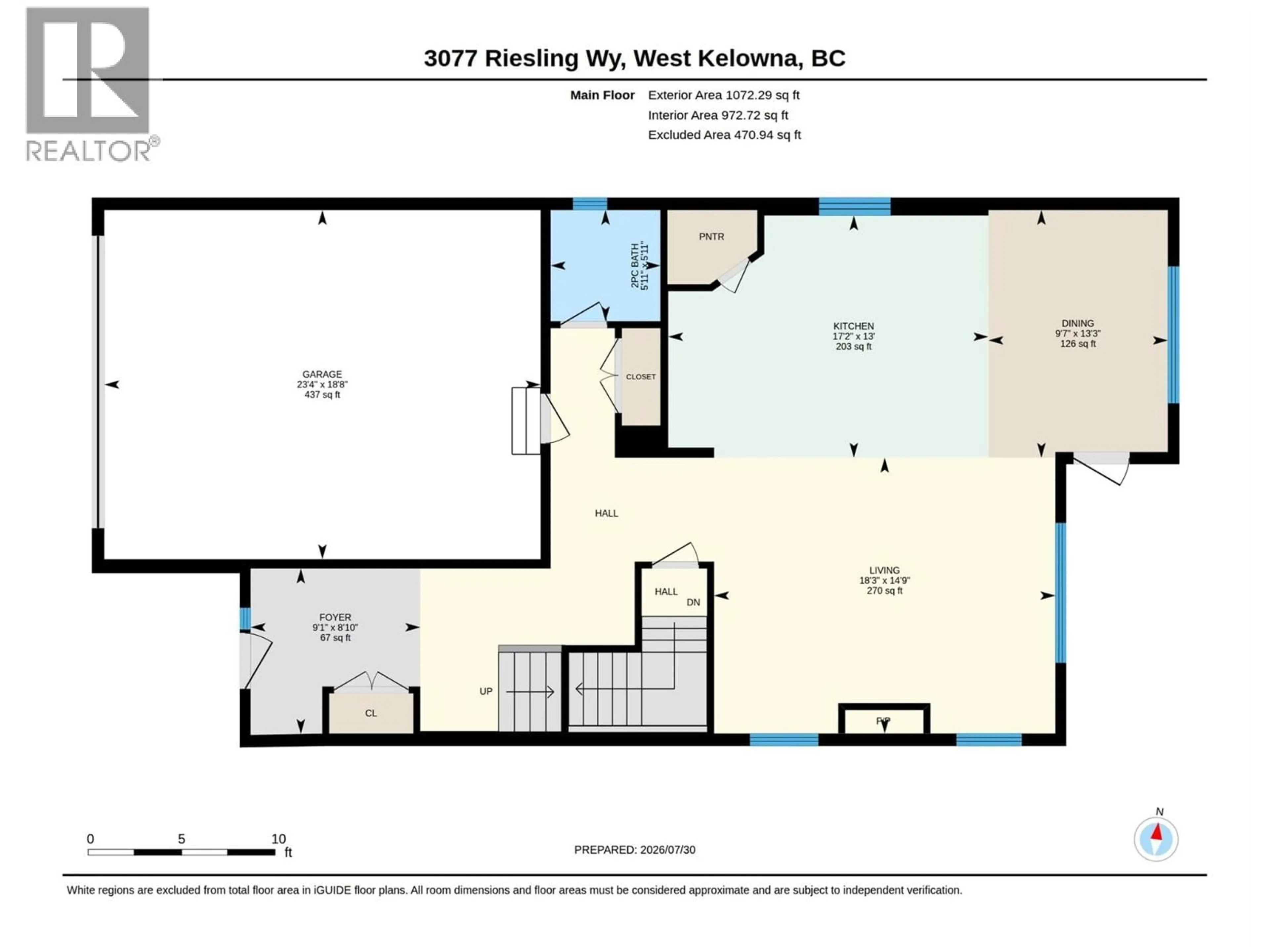 Floor plan for 3077 RIESLING WAY, West Kelowna British Columbia V4T0A5