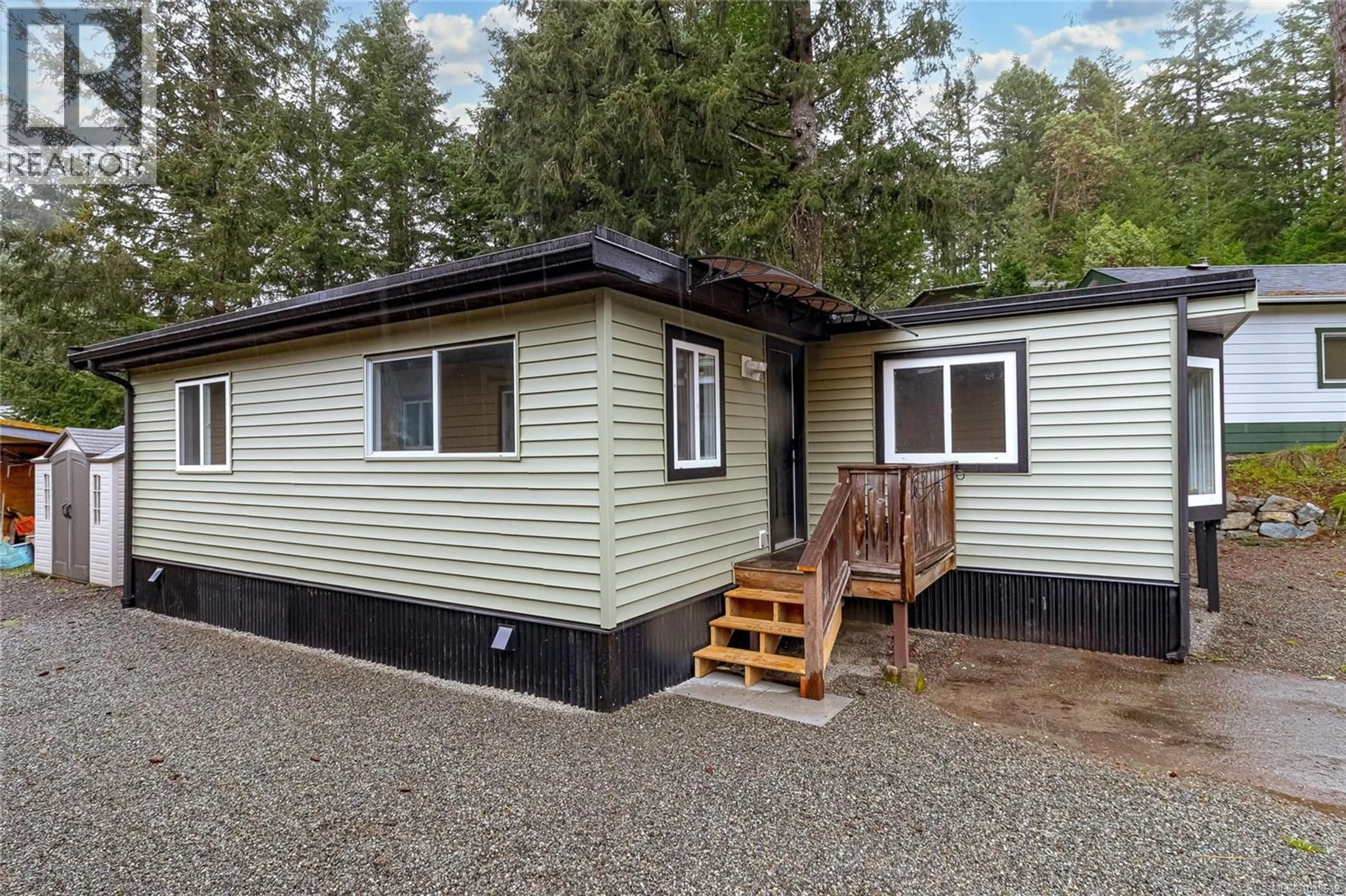 Home with vinyl exterior material, street for 46 - 2785 WALLBANK ROAD, Shawnigan Lake British Columbia V0R2W0