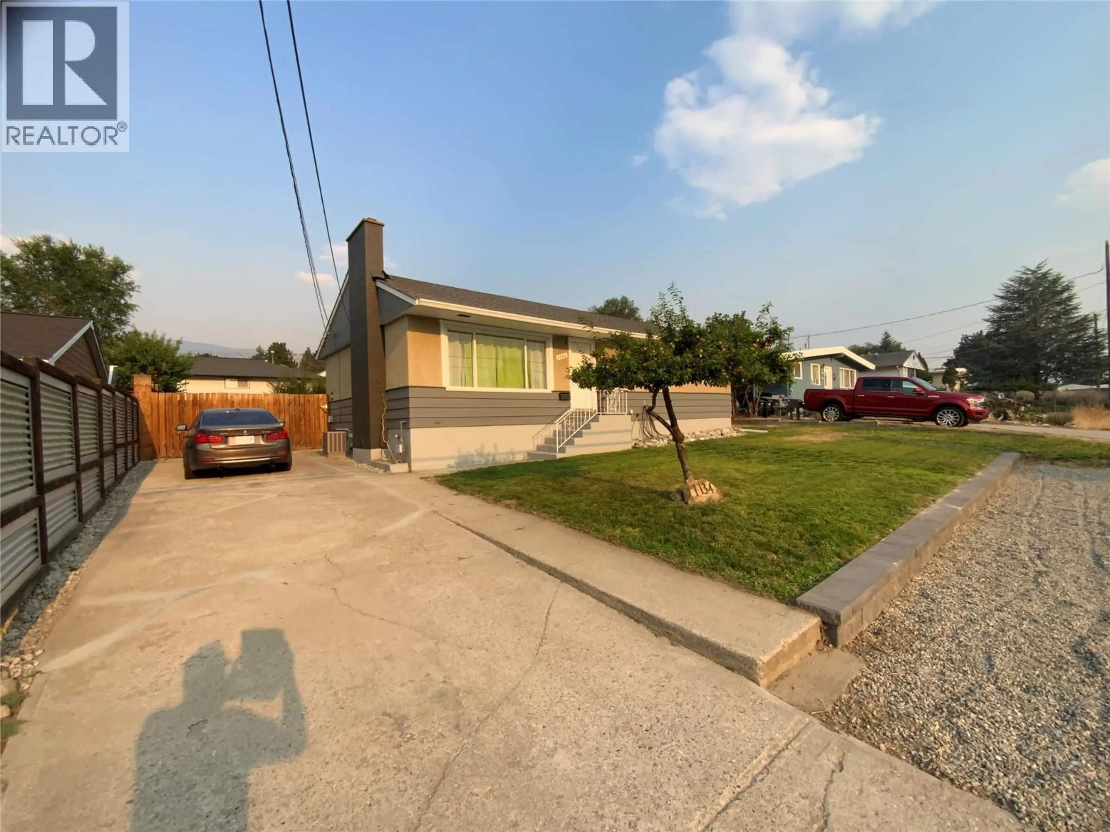 A pic from outside/outdoor area/front of a property/back of a property/a pic from drone, street for 1134 WOODLANDS DRIVE, Penticton British Columbia V2A3Z6