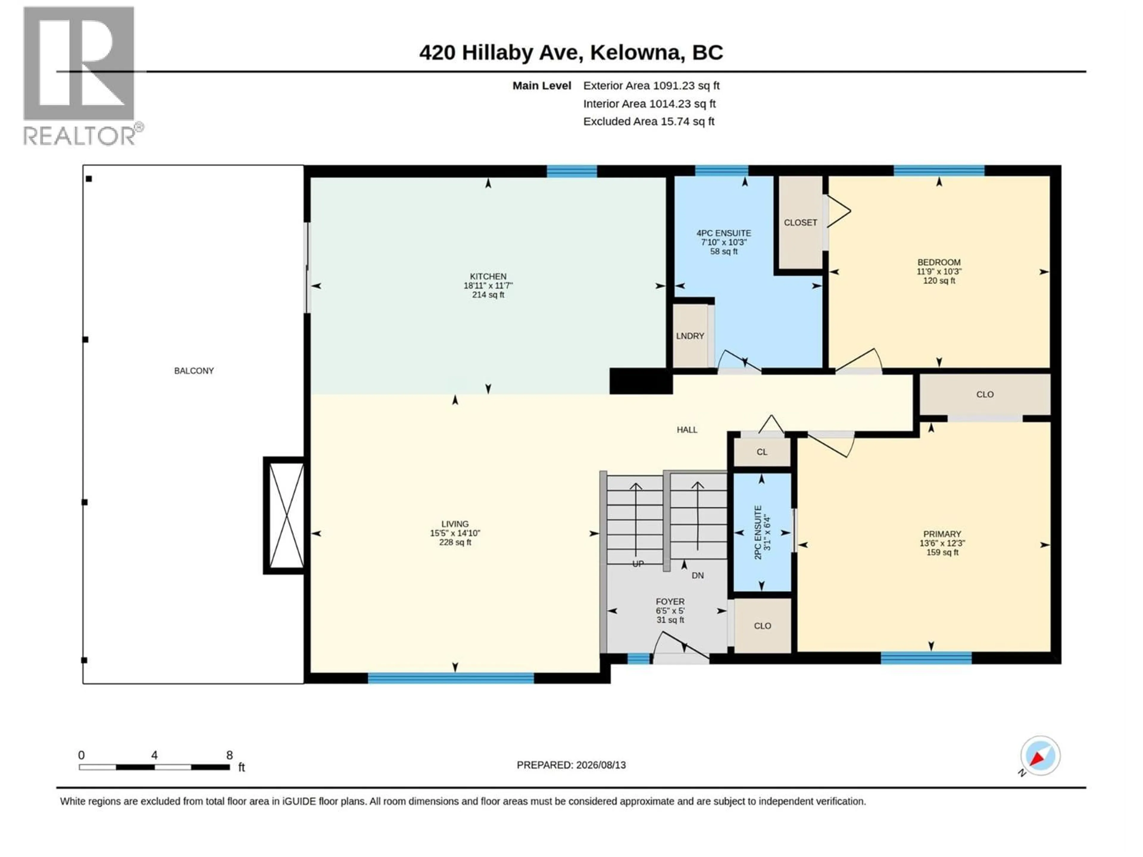 Floor plan for 420 HILLABY AVENUE, Kelowna British Columbia V1X6G2