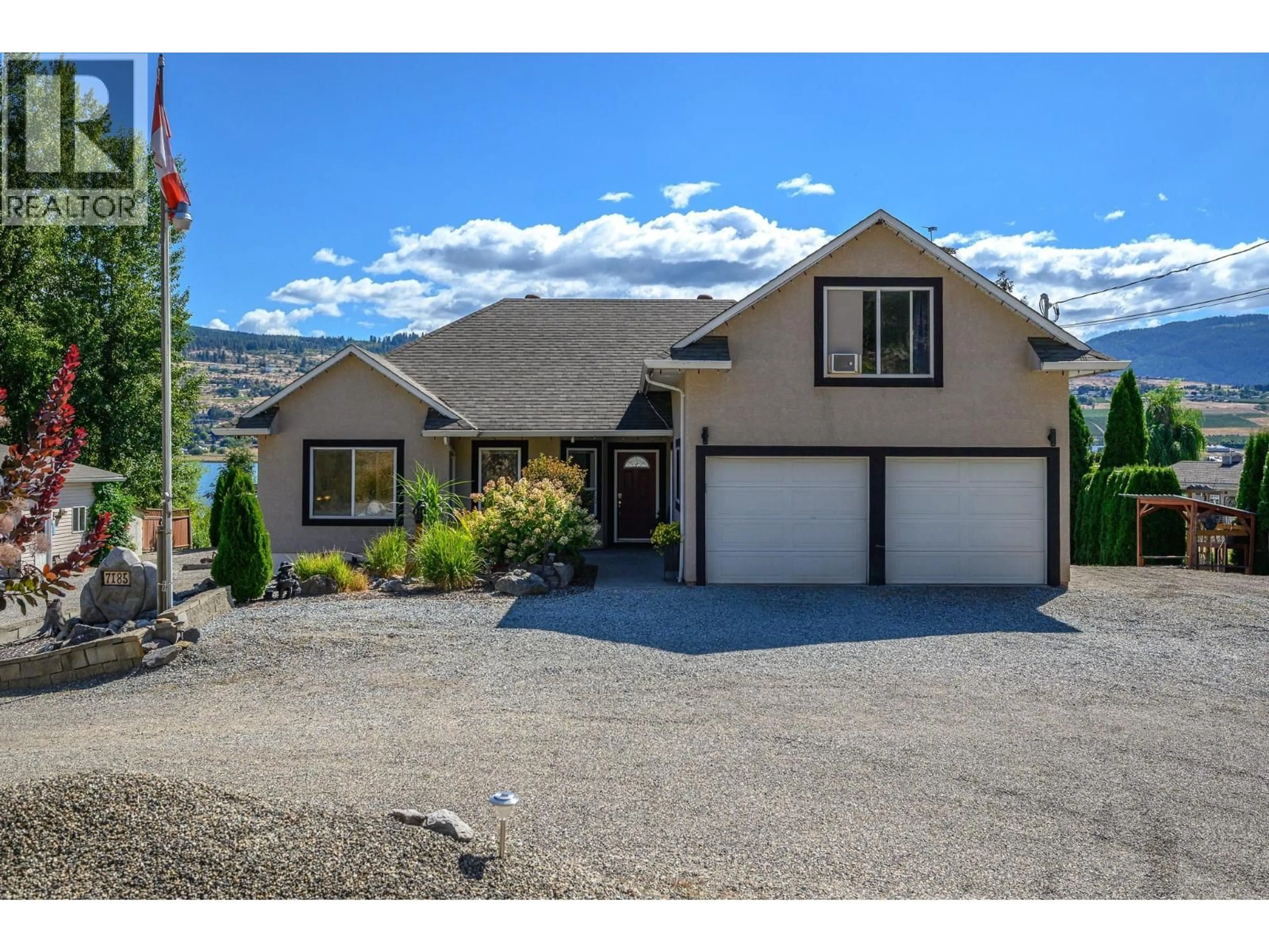 Home with vinyl exterior material, mountain view for 7185 OLD KAMLOOPS ROAD, Vernon British Columbia V1H1W6