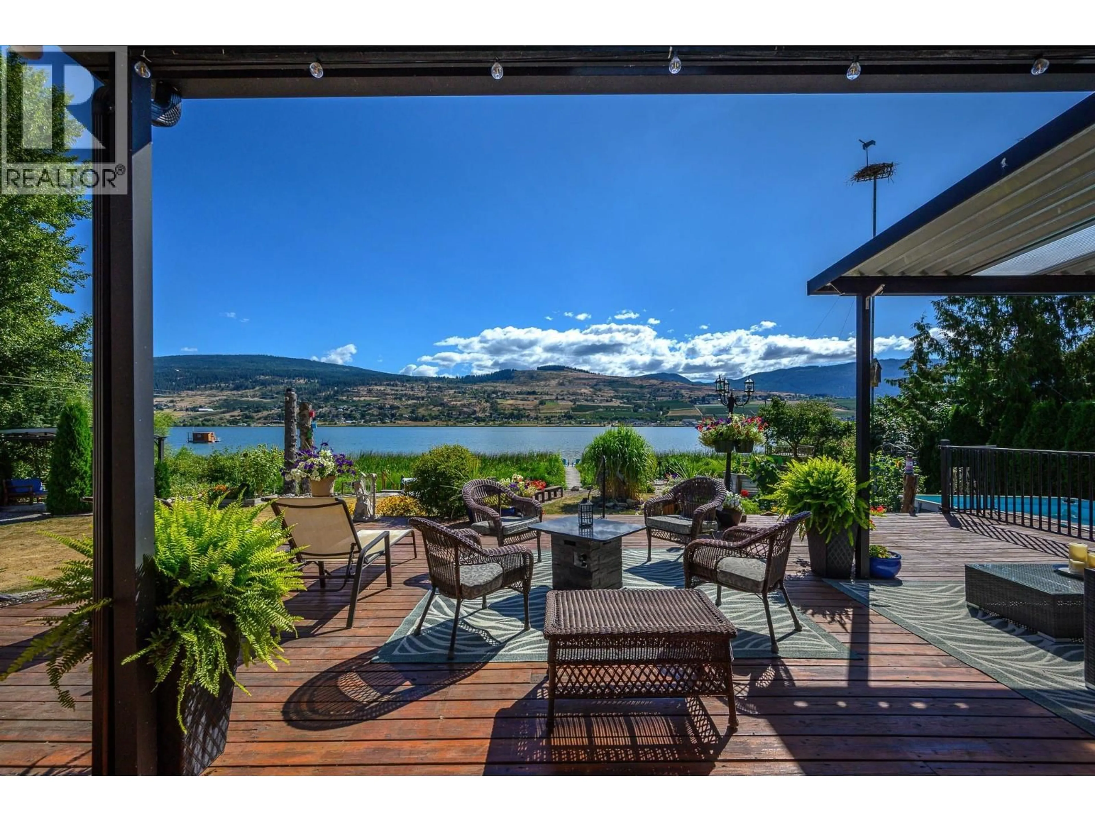 Patio, water/lake/river/ocean view for 7185 OLD KAMLOOPS ROAD, Vernon British Columbia V1H1W6