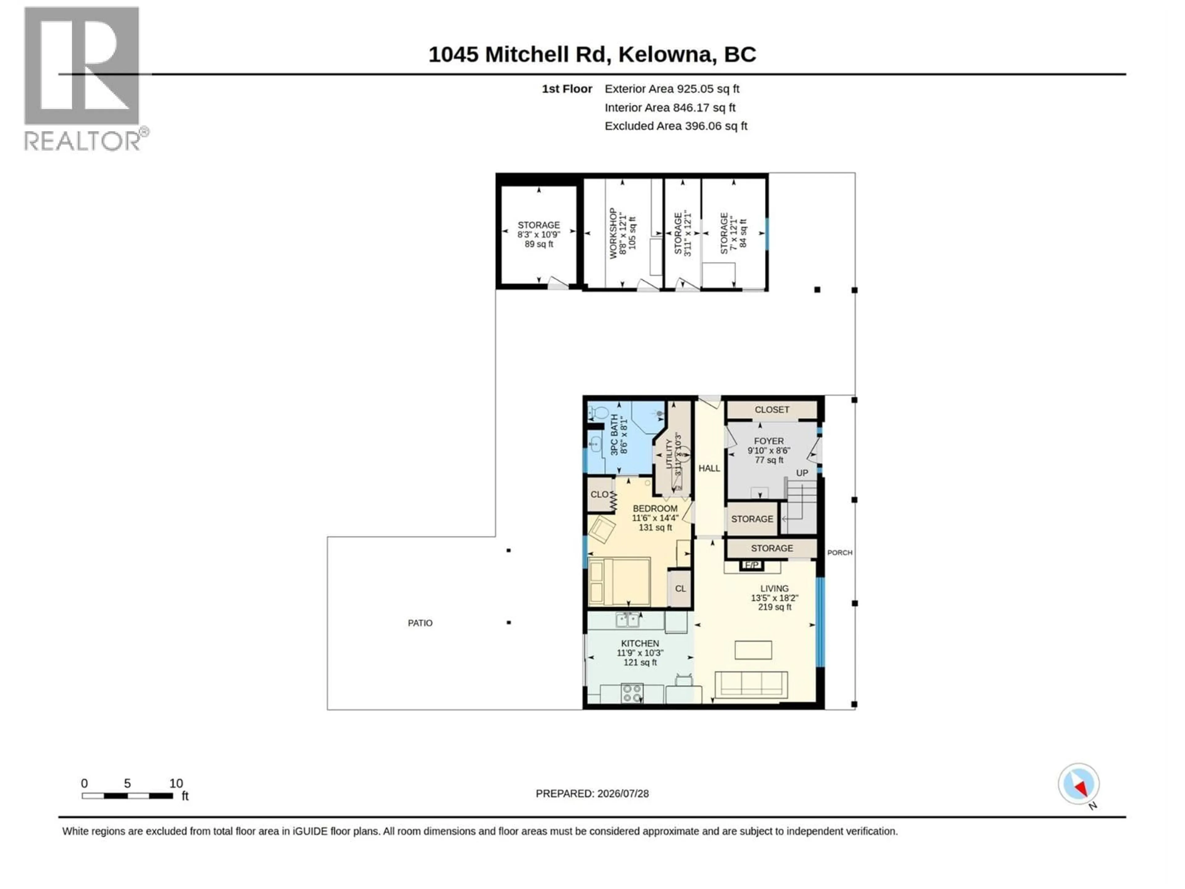 Floor plan for 1045 MITCHELL ROAD, Kelowna British Columbia V1X3W7