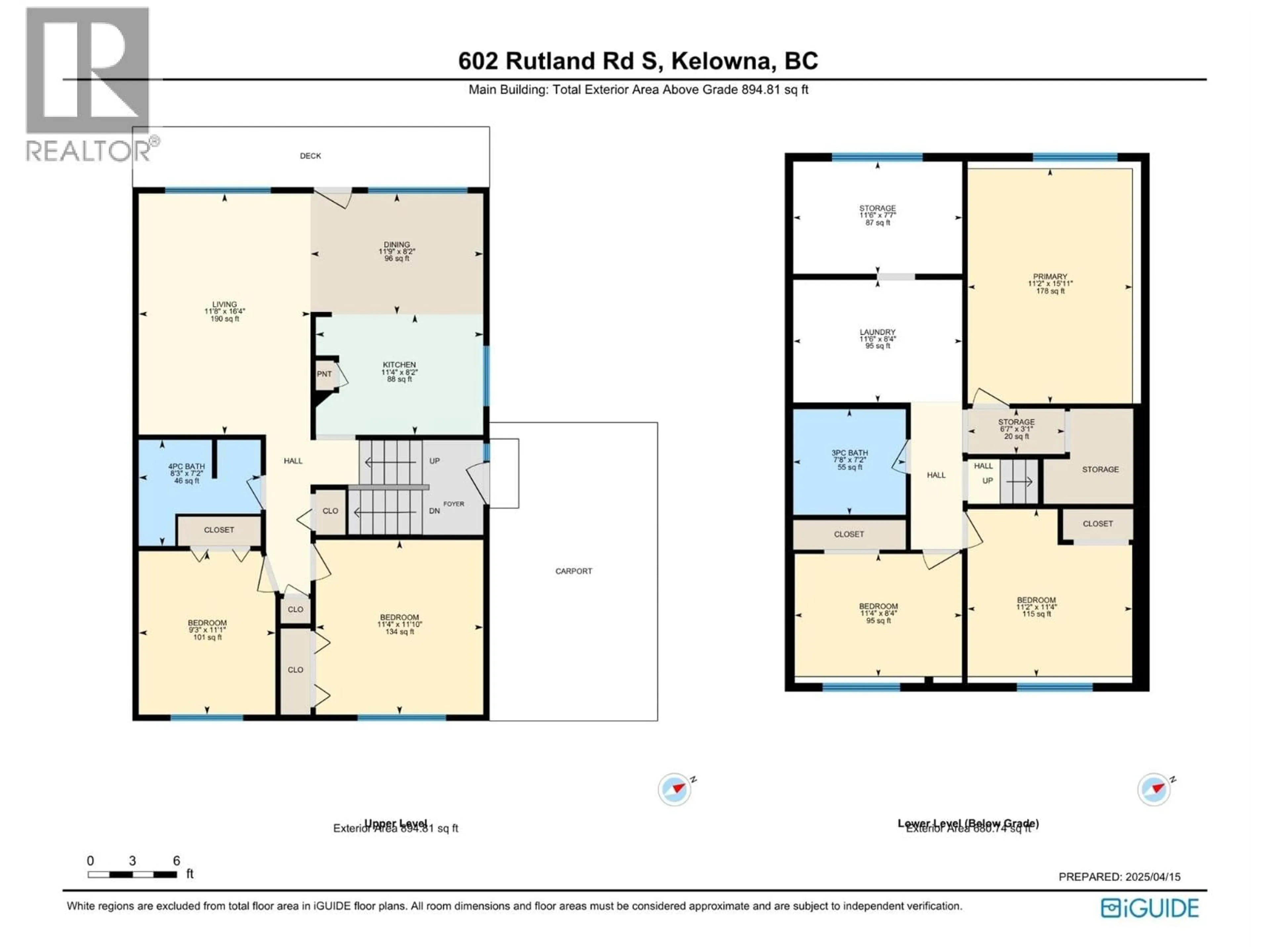 Floor plan for 600 - 602 RUTLAND ROAD SOUTH, Kelowna British Columbia V1X3A3
