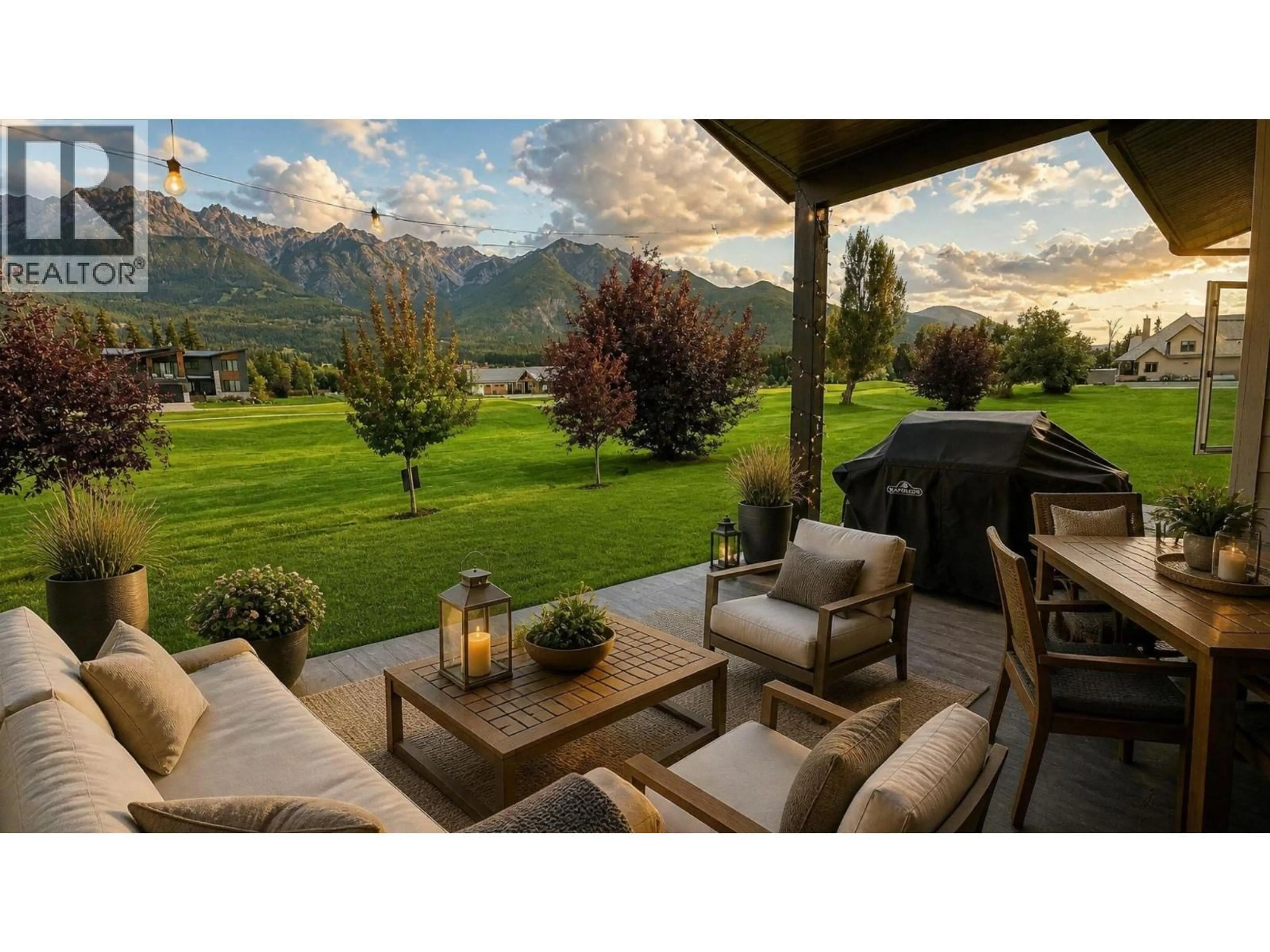 Patio, mountain view for 4962 RIVERSIDE DRIVE, Fairmont Hot Springs British Columbia V0B1L1