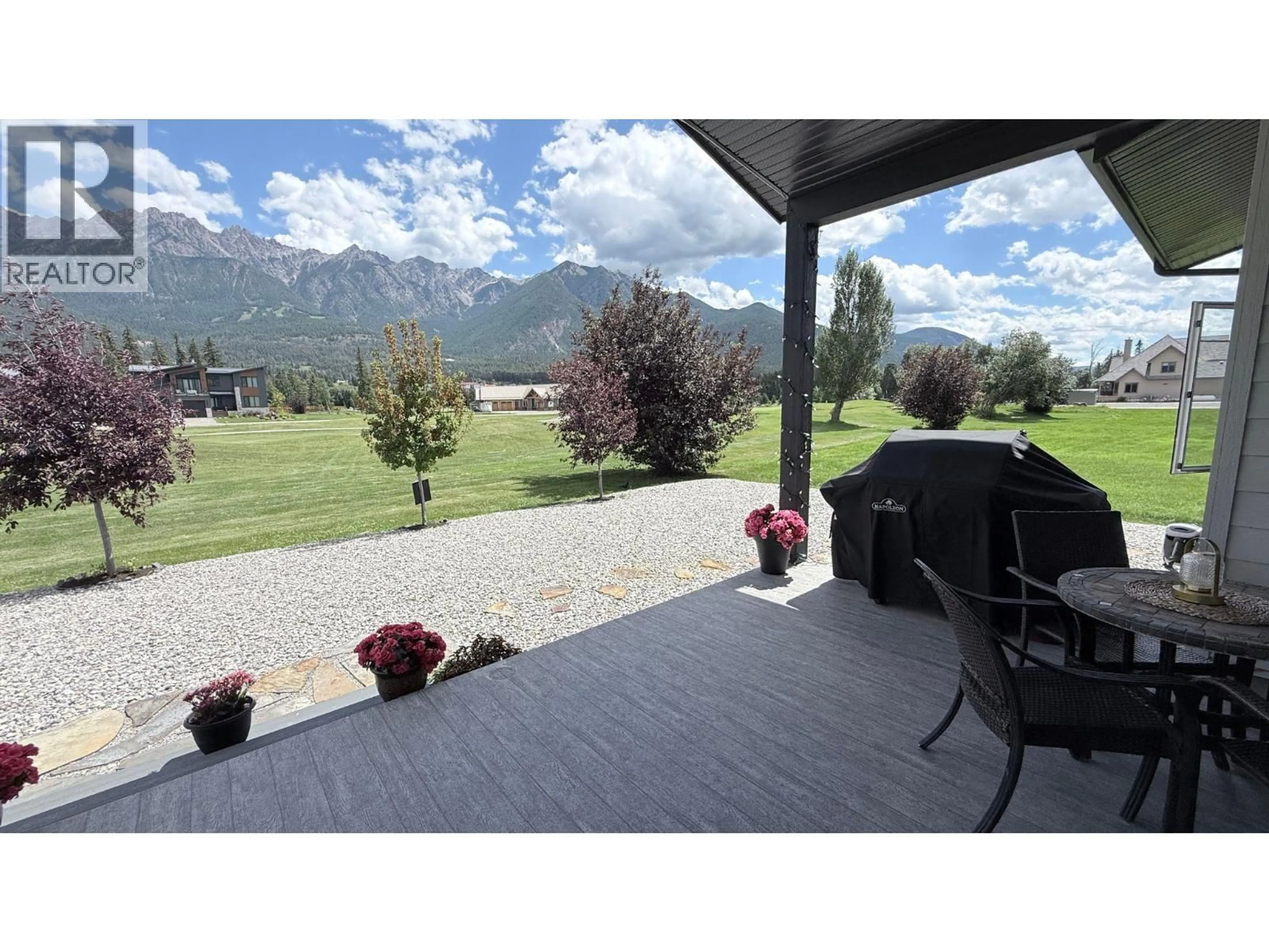 Patio, mountain view for 4962 RIVERSIDE DRIVE, Fairmont Hot Springs British Columbia V0B1L1