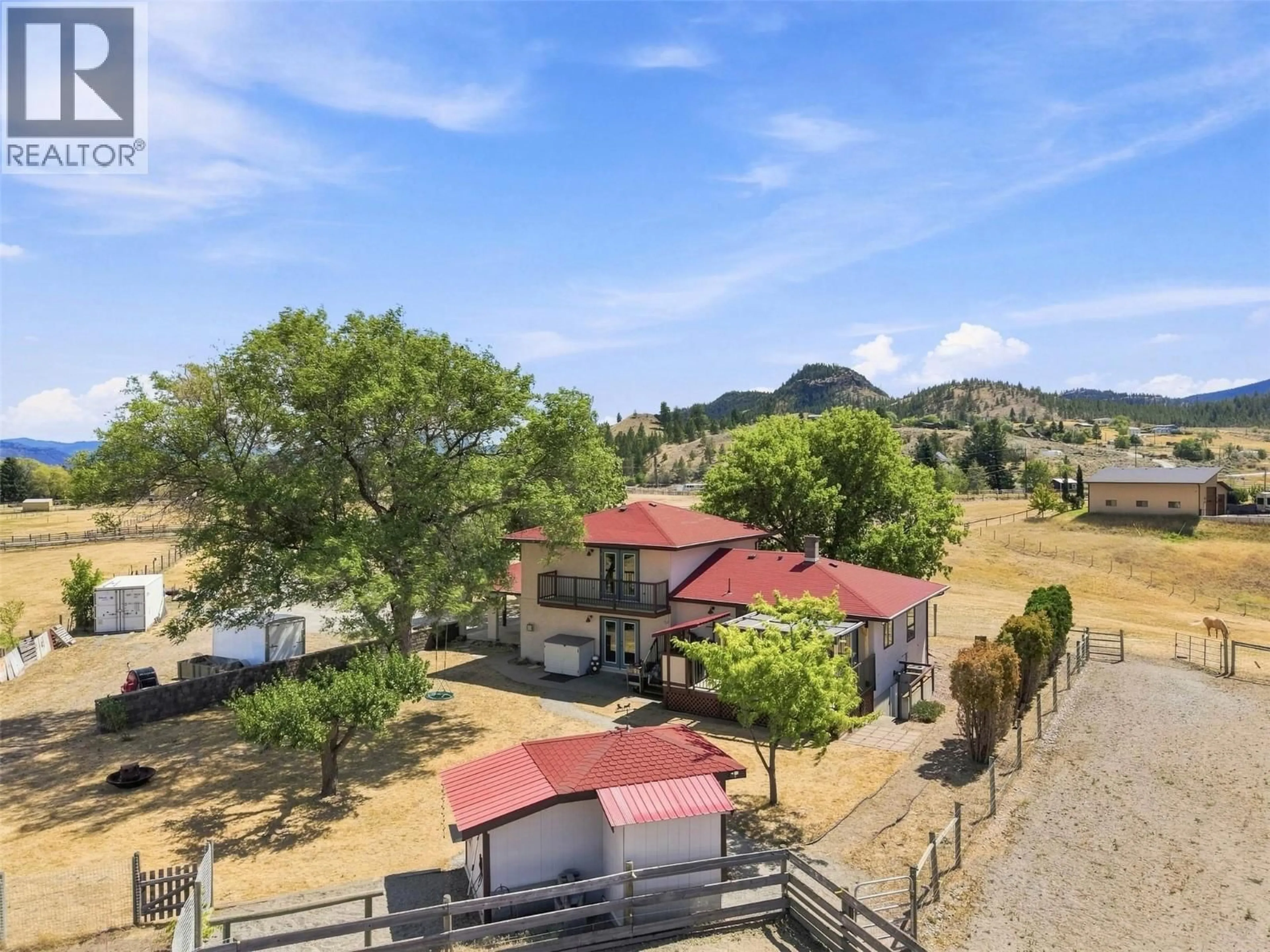 A pic from outside/outdoor area/front of a property/back of a property/a pic from drone, mountain view for 8060 BARNHARTVALE ROAD, Kamloops British Columbia V2C6V9