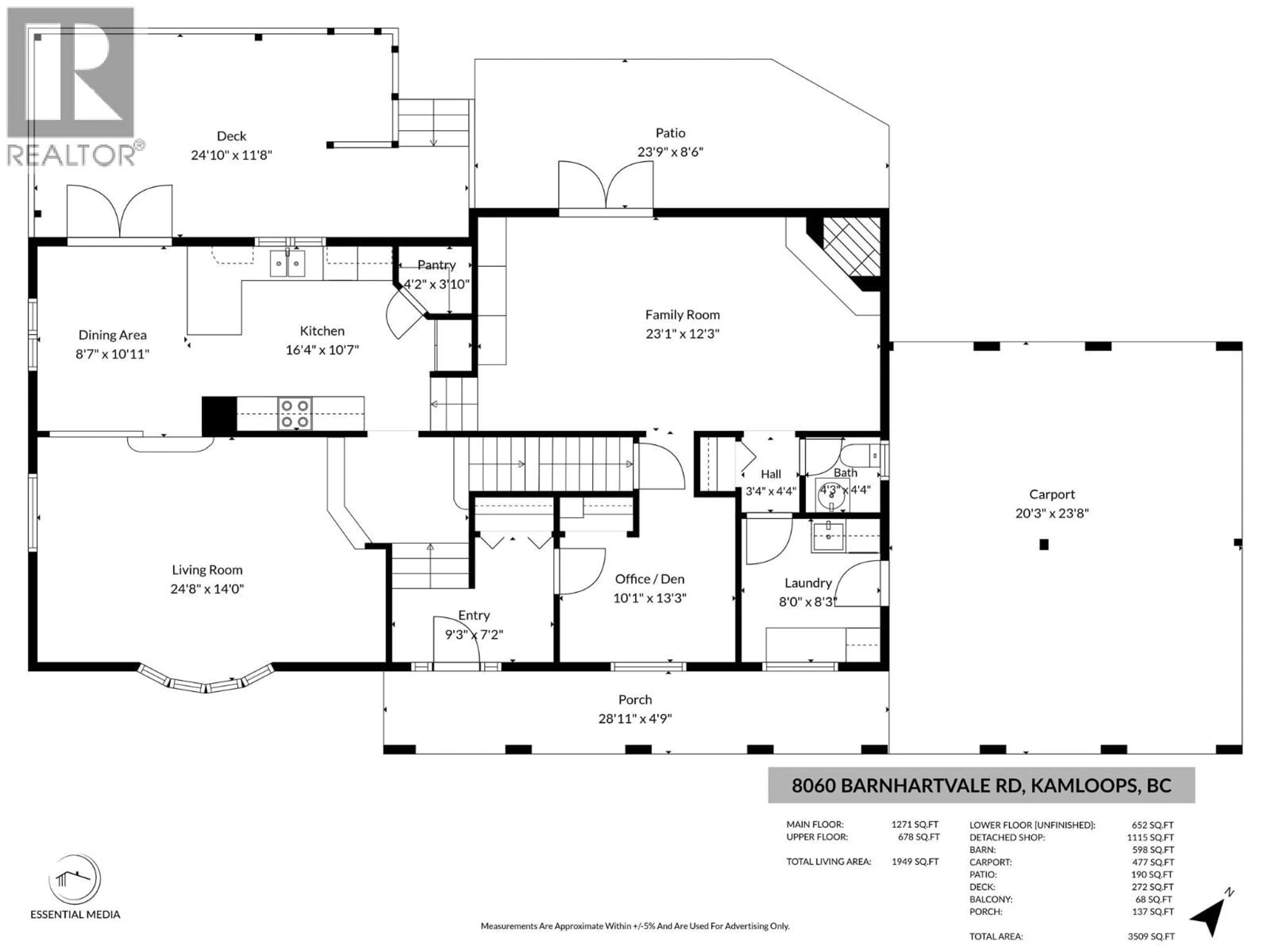Floor plan for 8060 BARNHARTVALE ROAD, Kamloops British Columbia V2C6V9