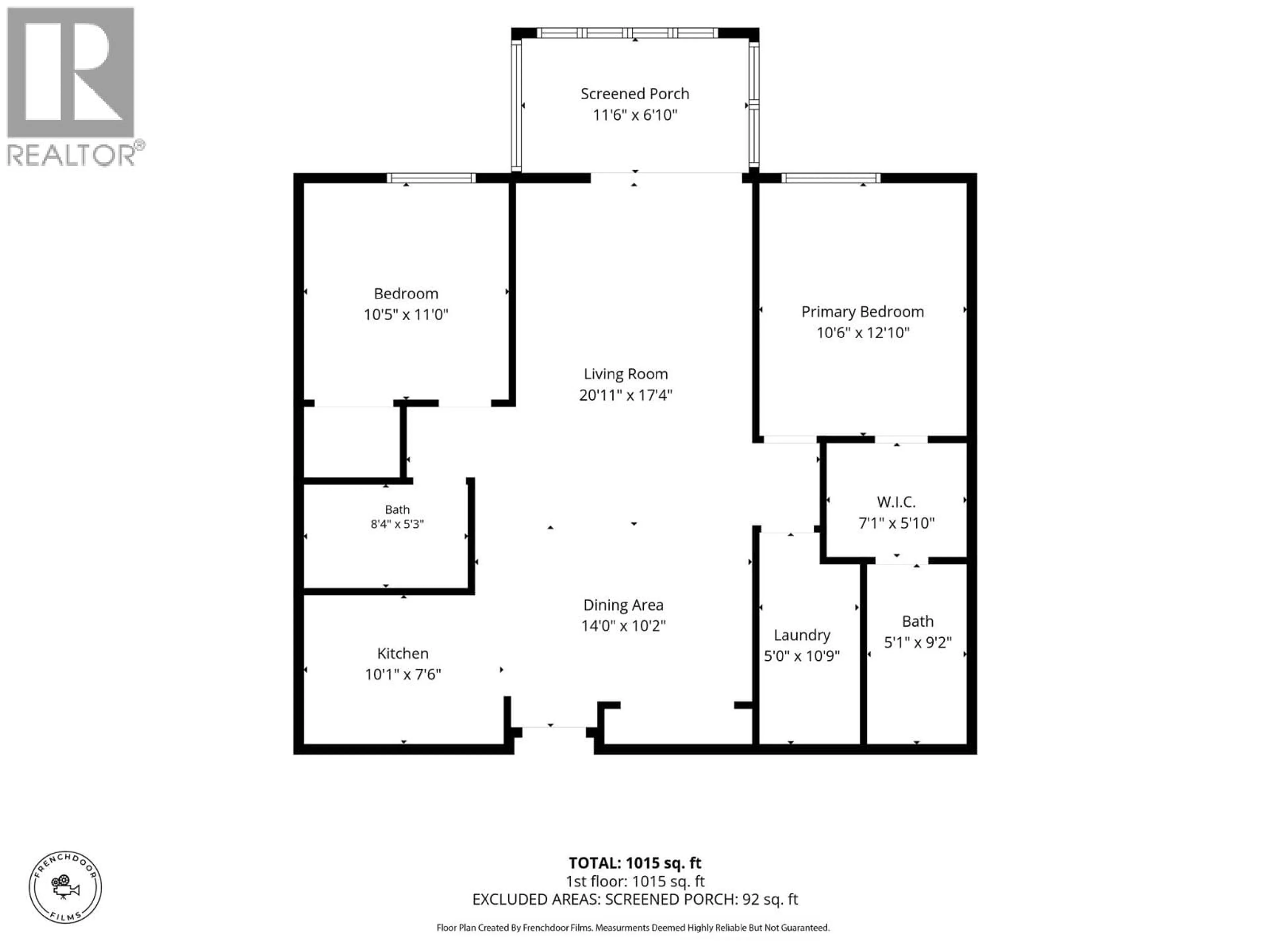 Floor plan for 109 - 360 BATTLE STREET, Kamloops British Columbia V2C2L6