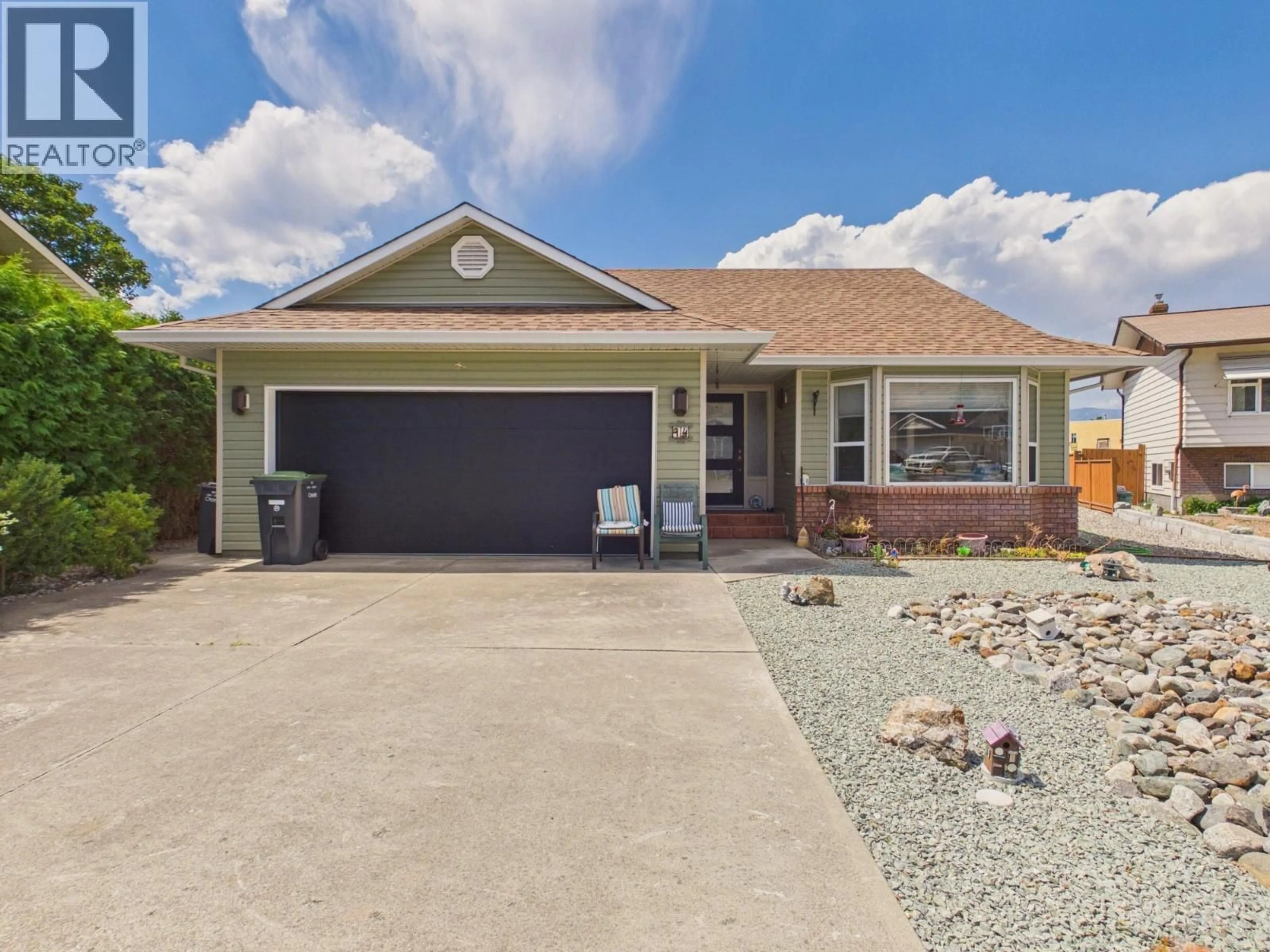 Home with vinyl exterior material, street for 14 POPLAR COURT, Osoyoos British Columbia V0H1V5