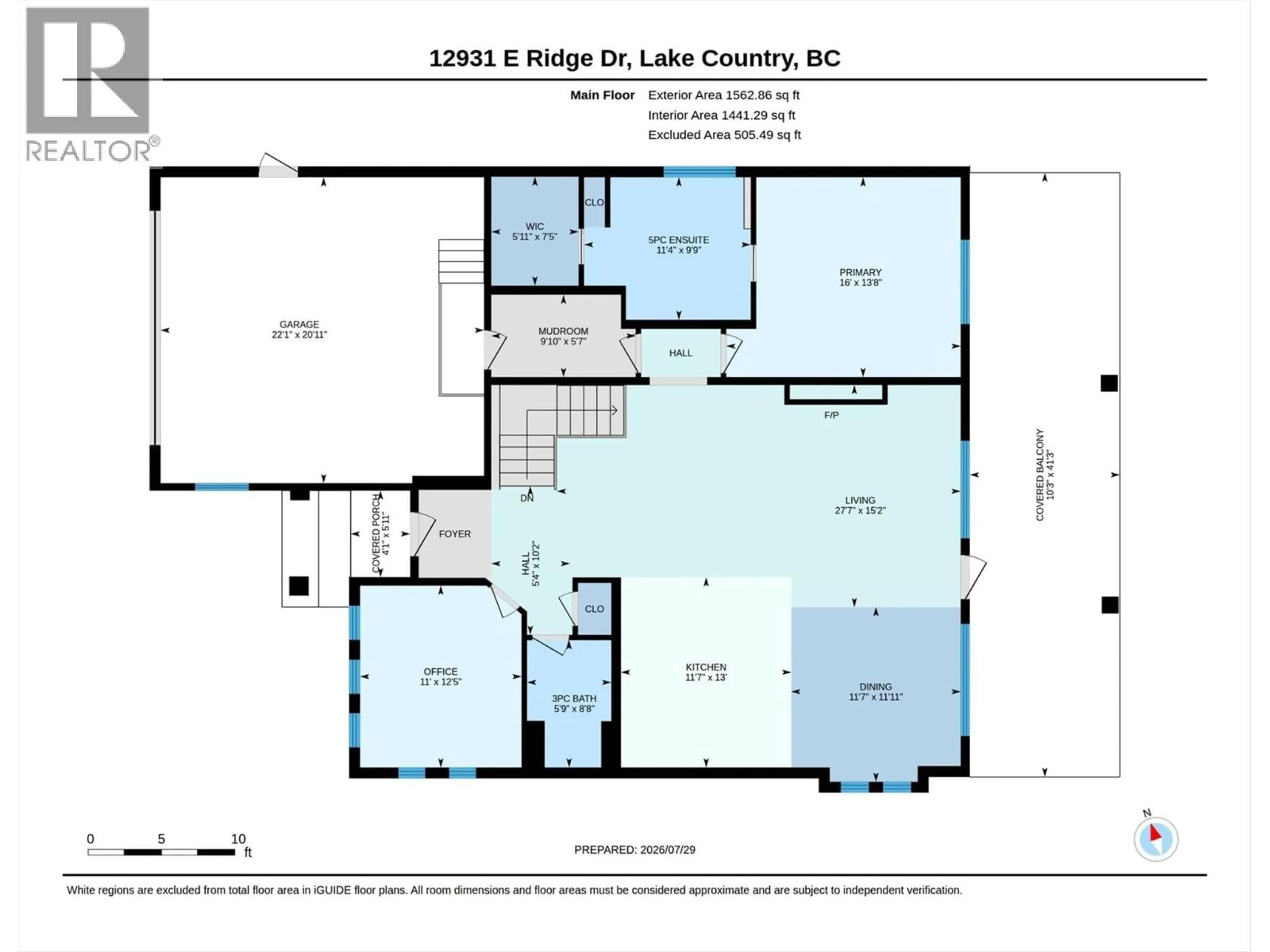 Floor plan for 12931 EAST RIDGE DRIVE, Lake Country British Columbia V4V2R2