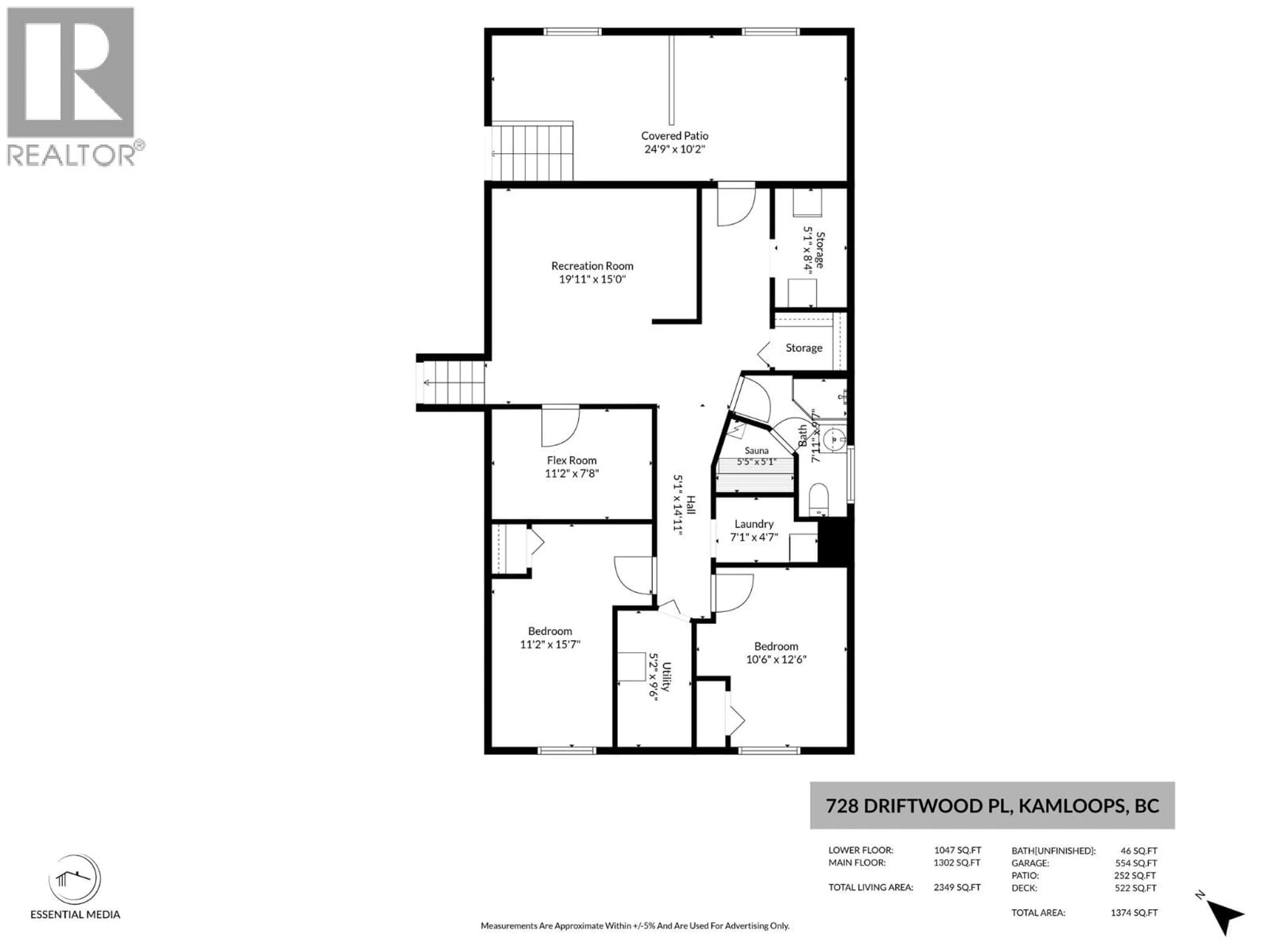Floor plan for 728 DRIFTWOOD PLACE, Kamloops British Columbia V2B7Y5